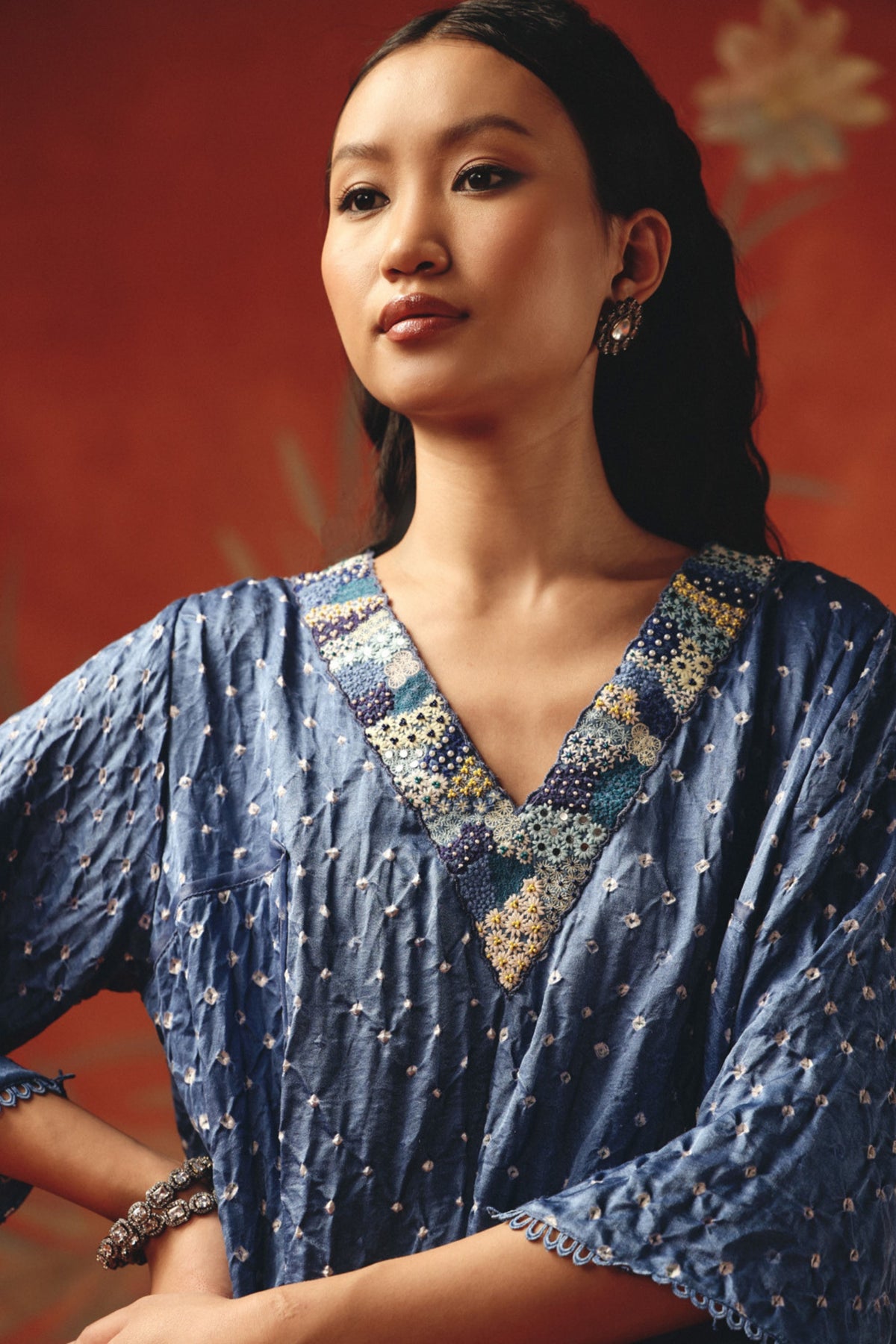 Long V Neck Tunic