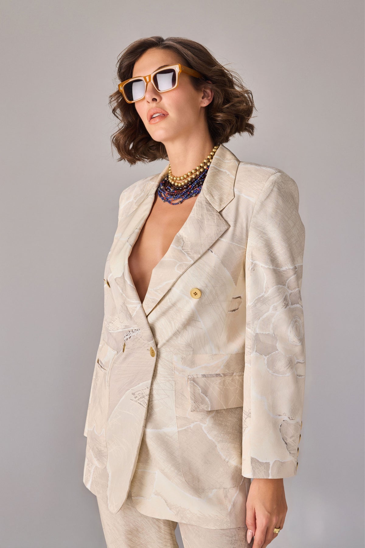 Dull Scratch Flower Ezra Blazer