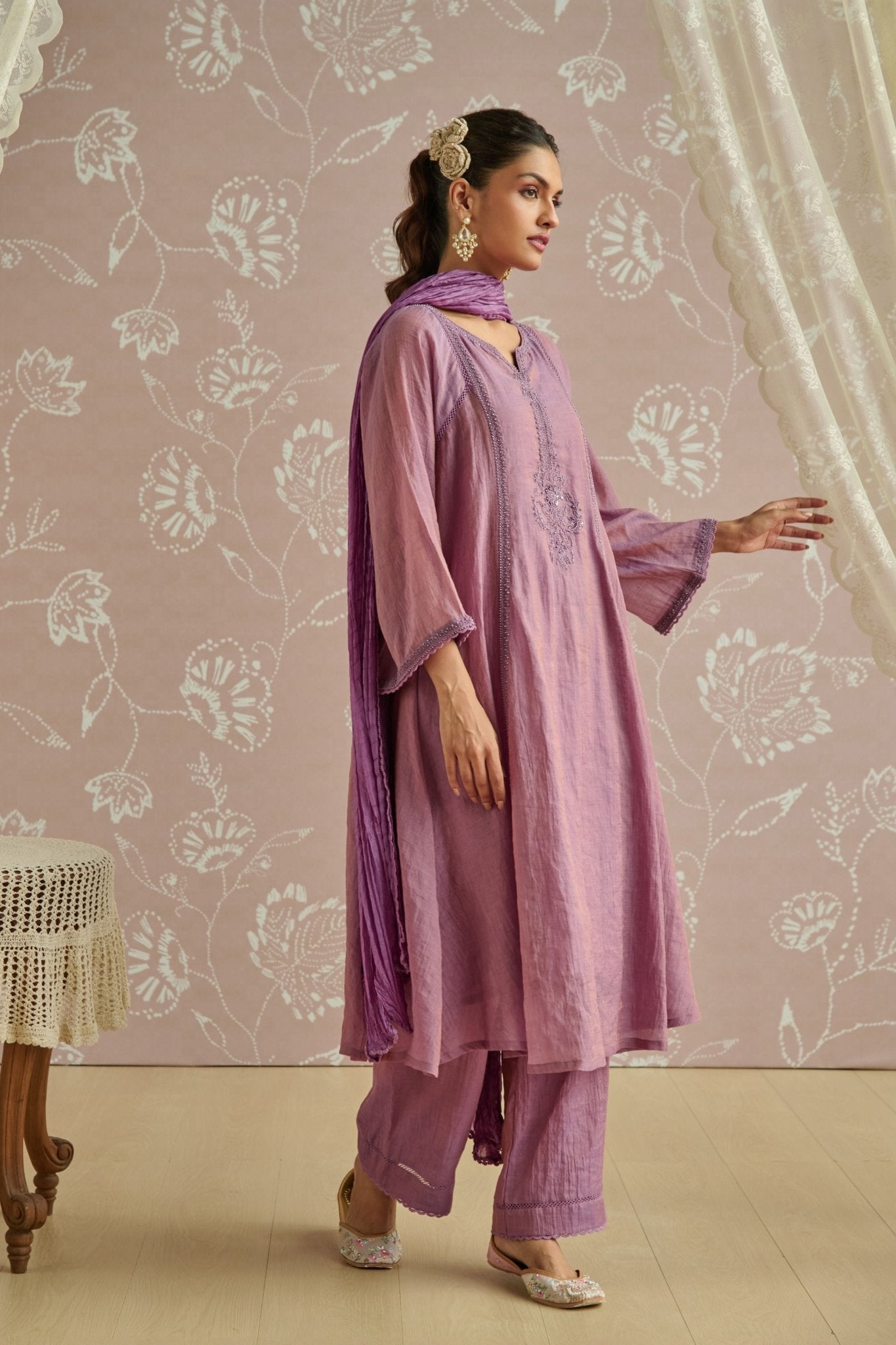 Lilac Tara Kurta Set - Kritika Dawar - Elahe
