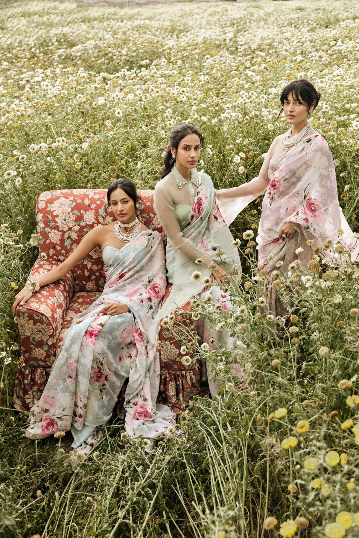 Veronica Mist Green Chiffon Saree