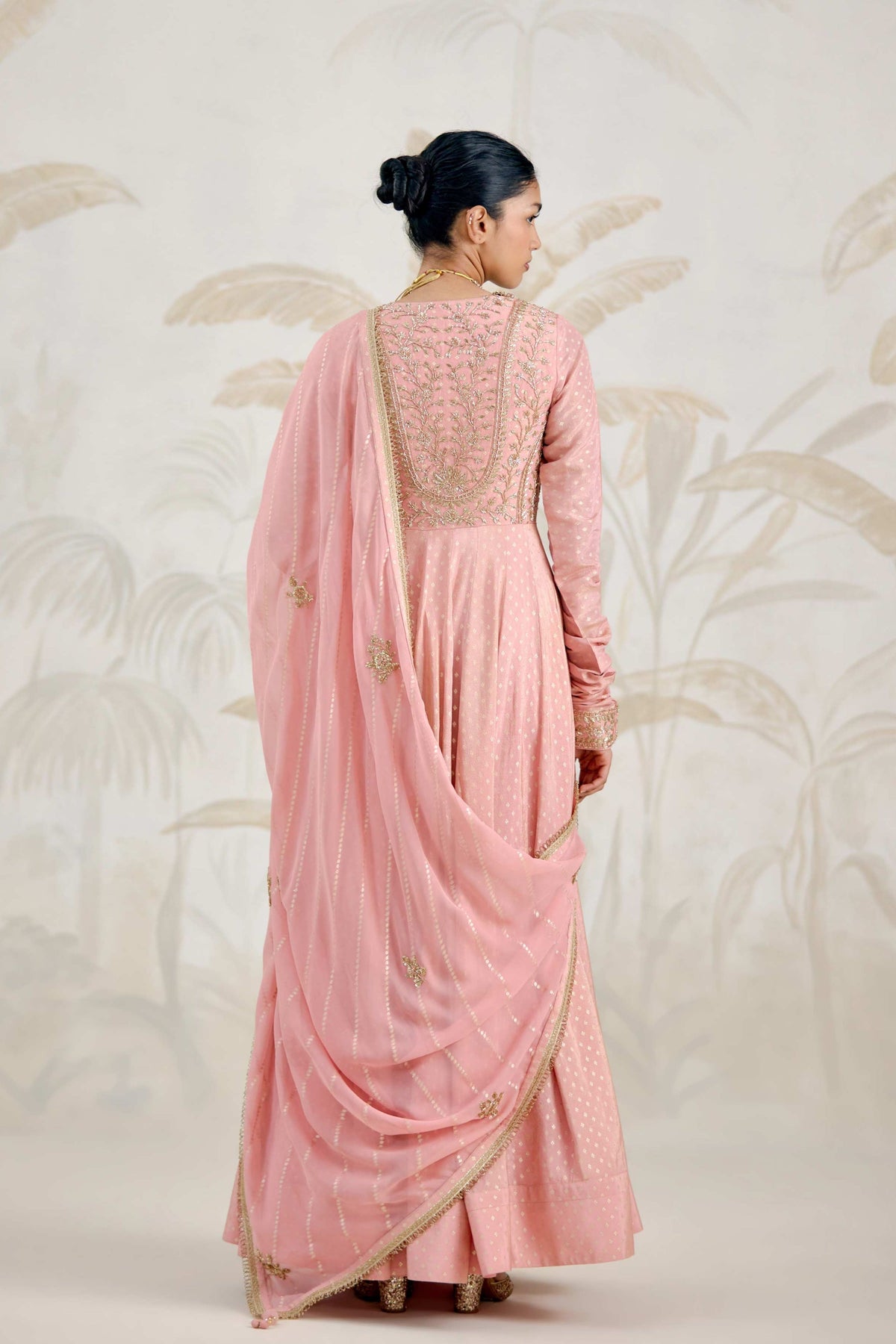 Old Rose Pink Anarkali Set