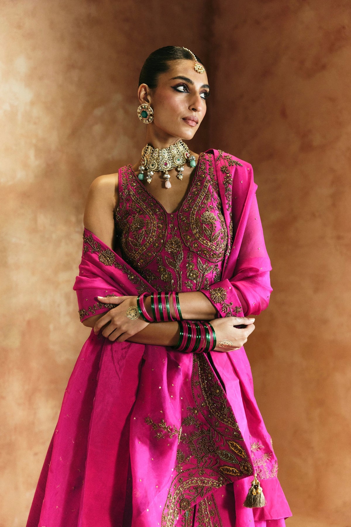 Rani Pink Sindh Lehenga Set