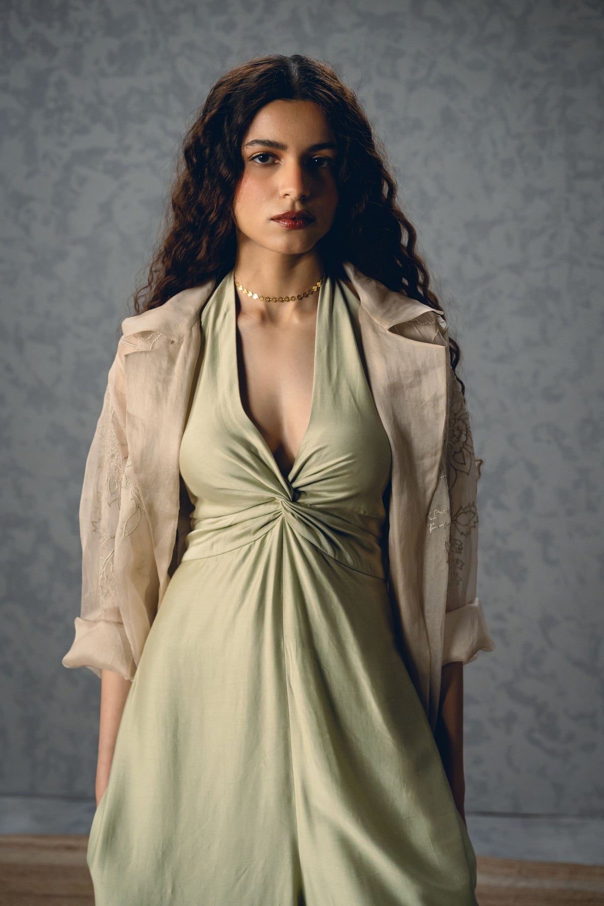 Shinju Jumpsuit Mint Set