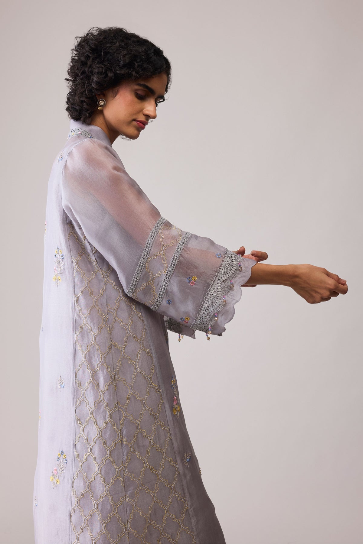 Ambreen Grey Tunic Set