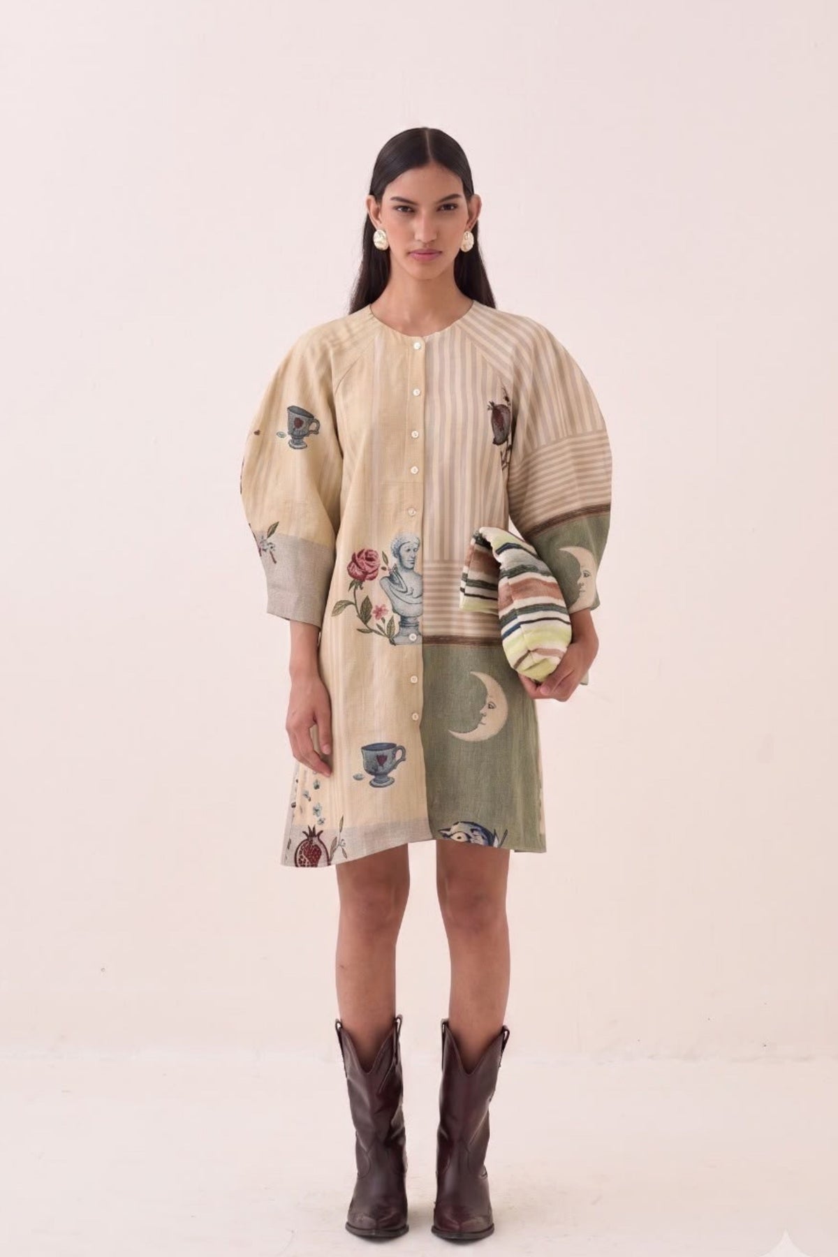 Nakshatra Bubble Sleeve Dress
