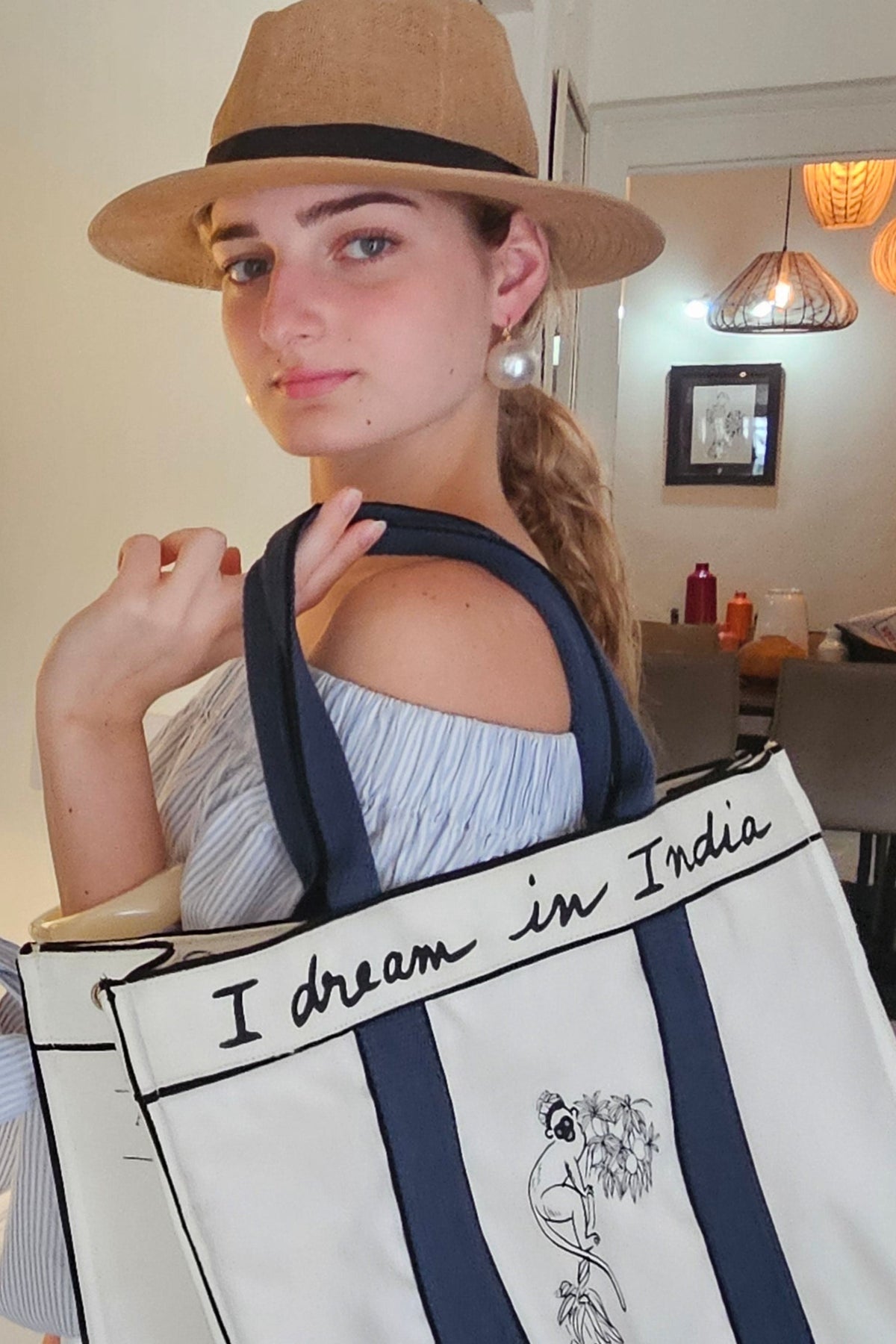 The India Tote in Jodhpur Blue Bag