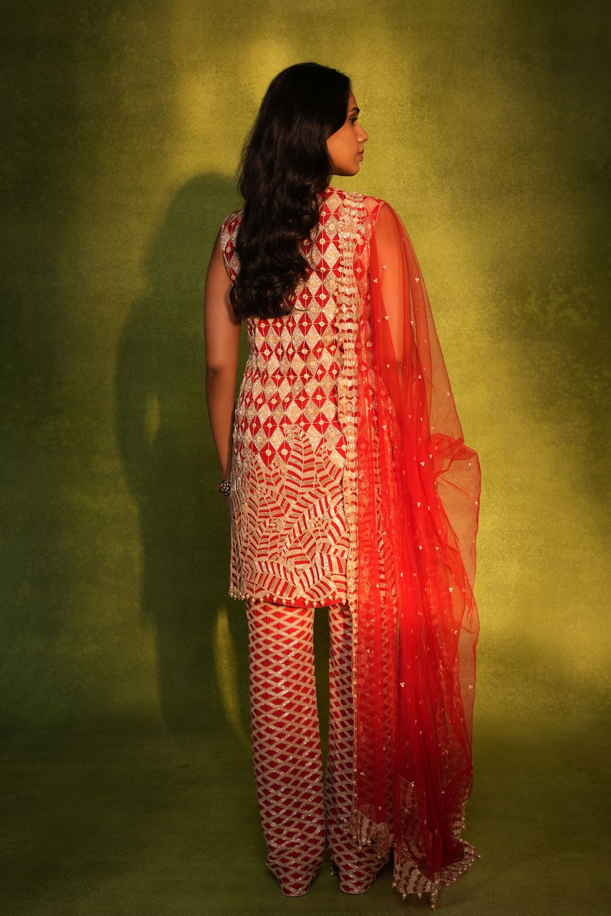 Red Kurta Set