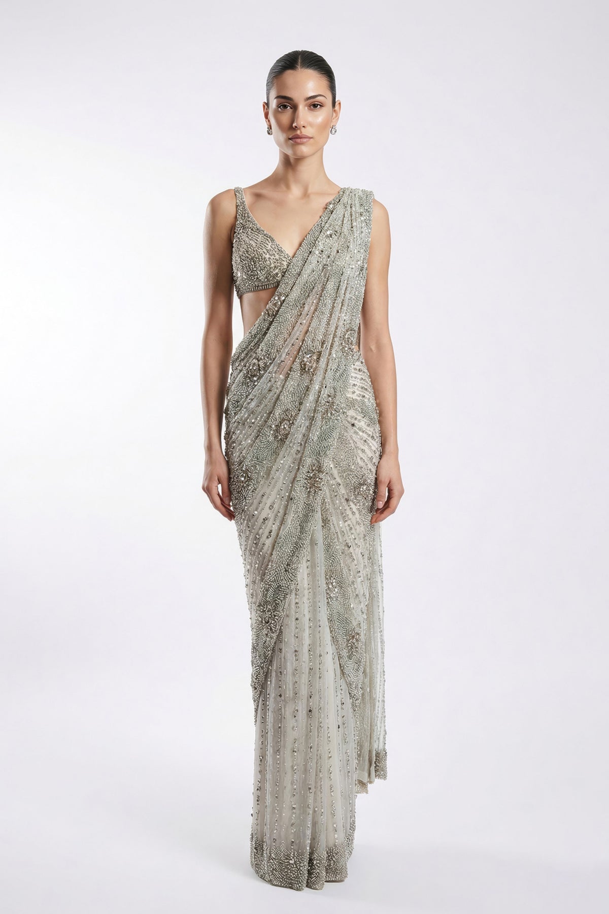 Tidal Frost Saree
