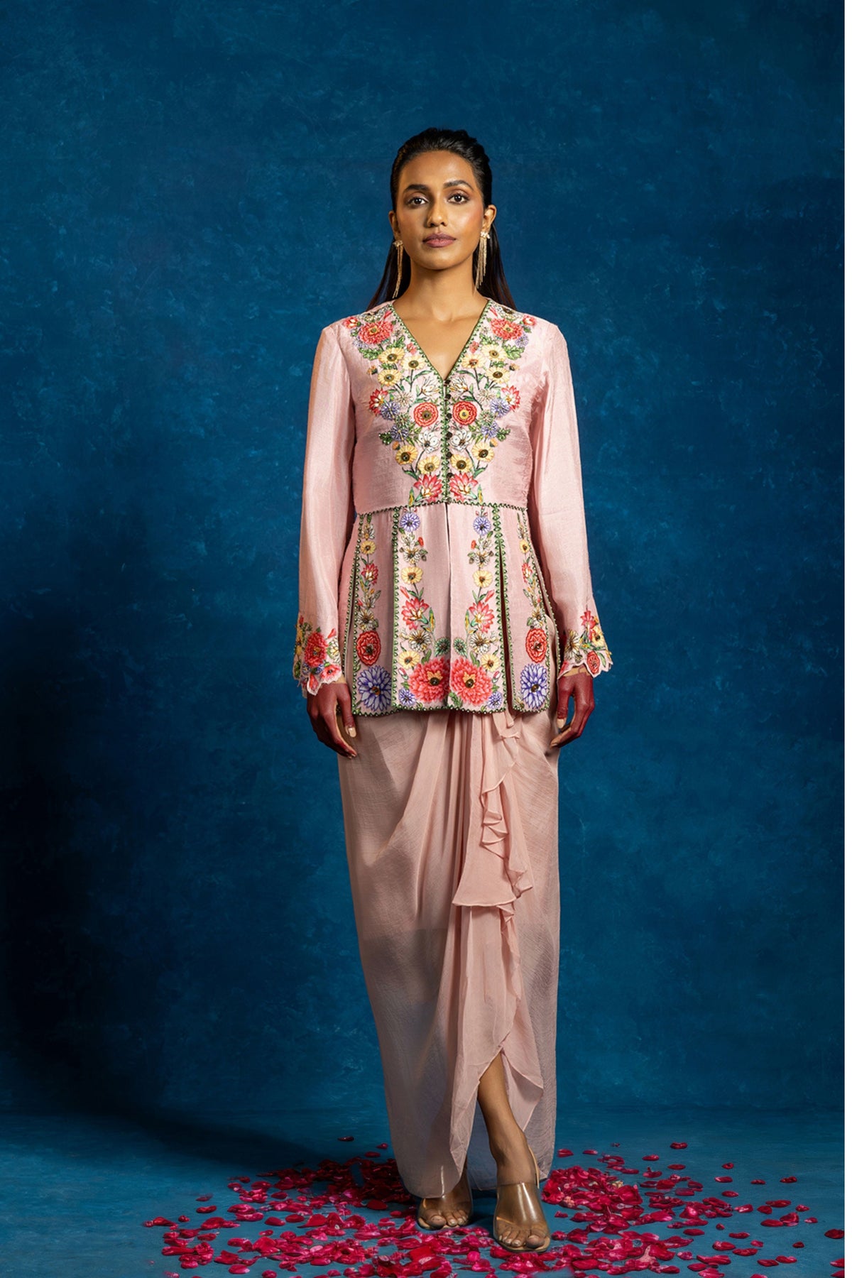 Yellow Baghira Peplum Set