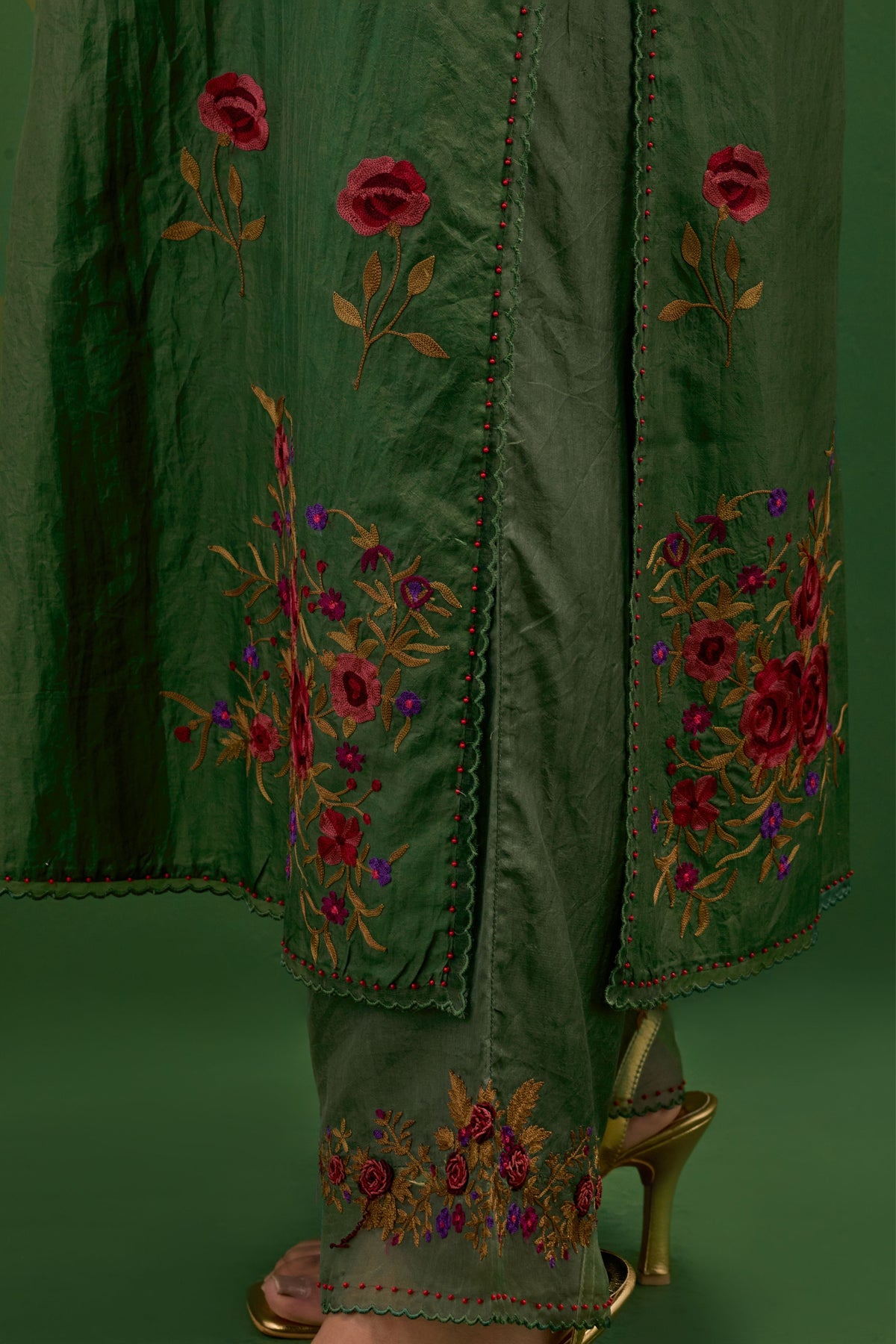 Brunswick Green Straight Kurta Set
