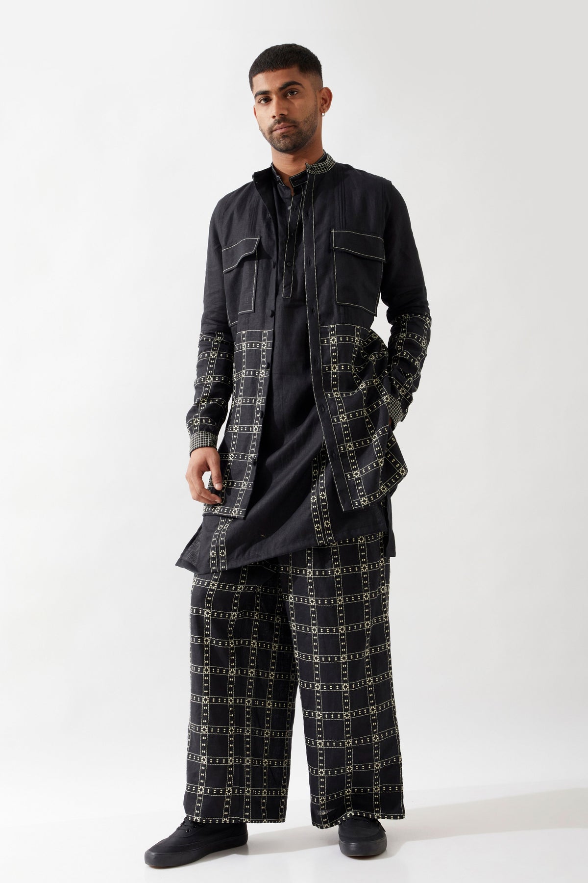 Zane Regal Black Bandi Set