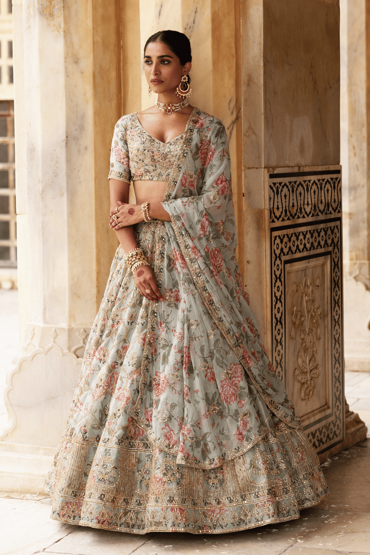 Floral Bridal Lehenga