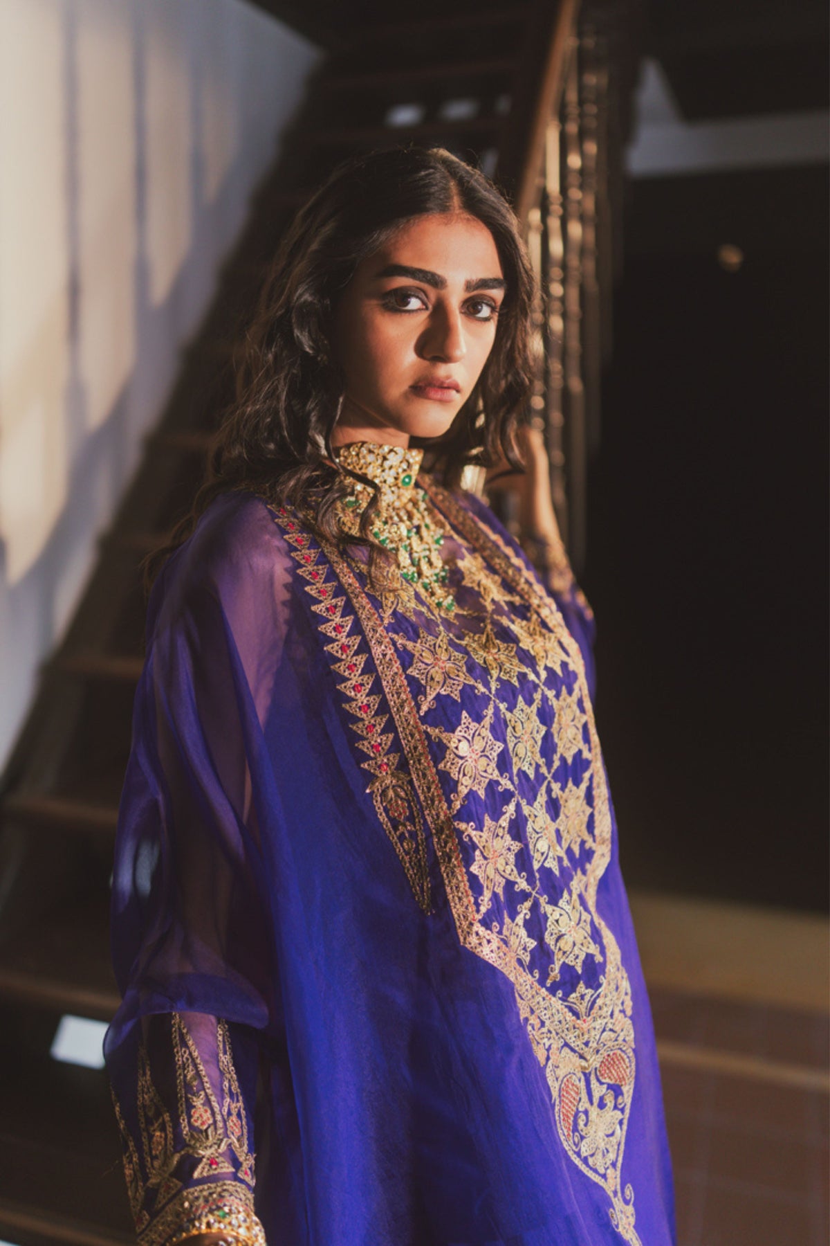 Jyoti Blue Kaftan Set