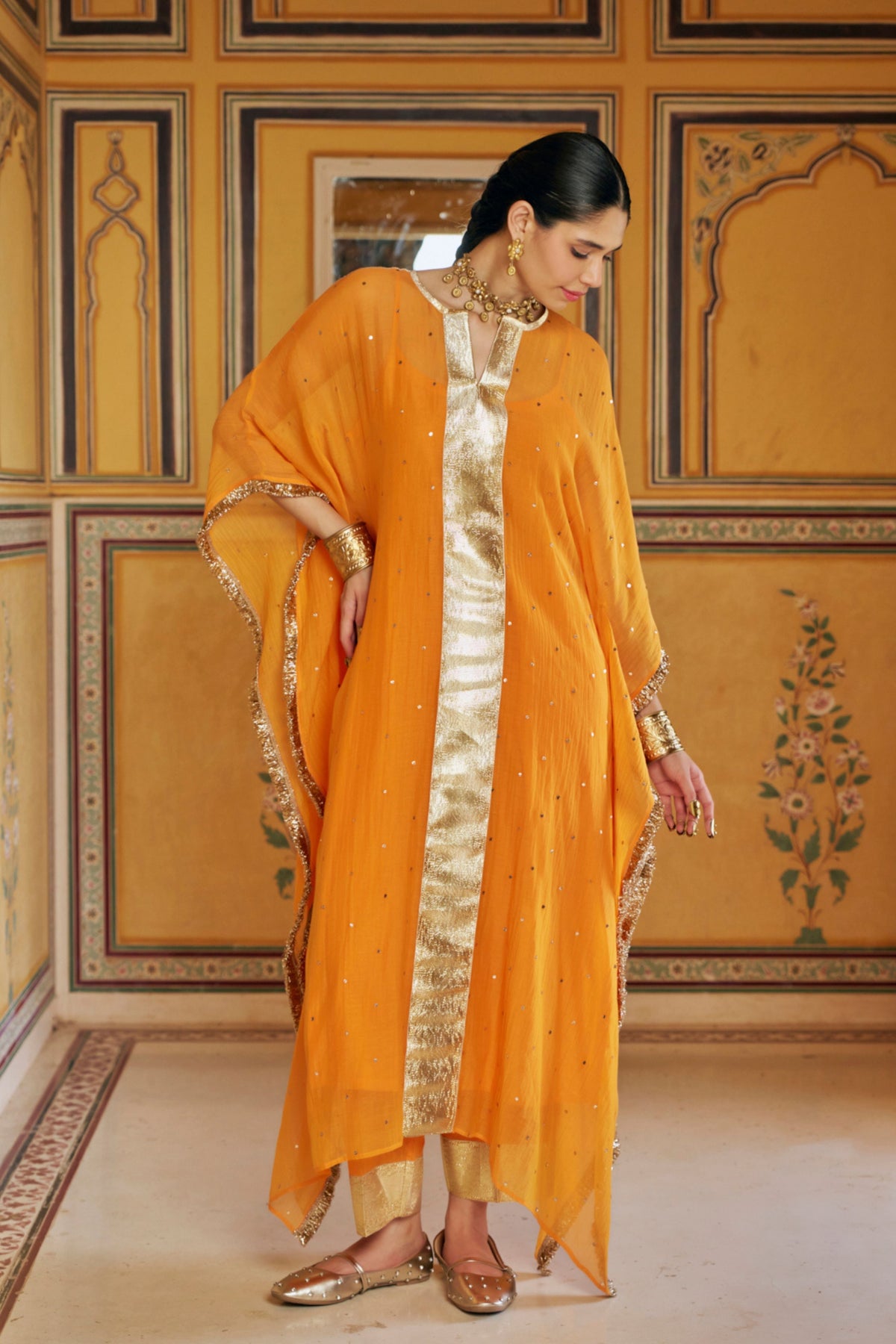 Saffron Kaftan Set