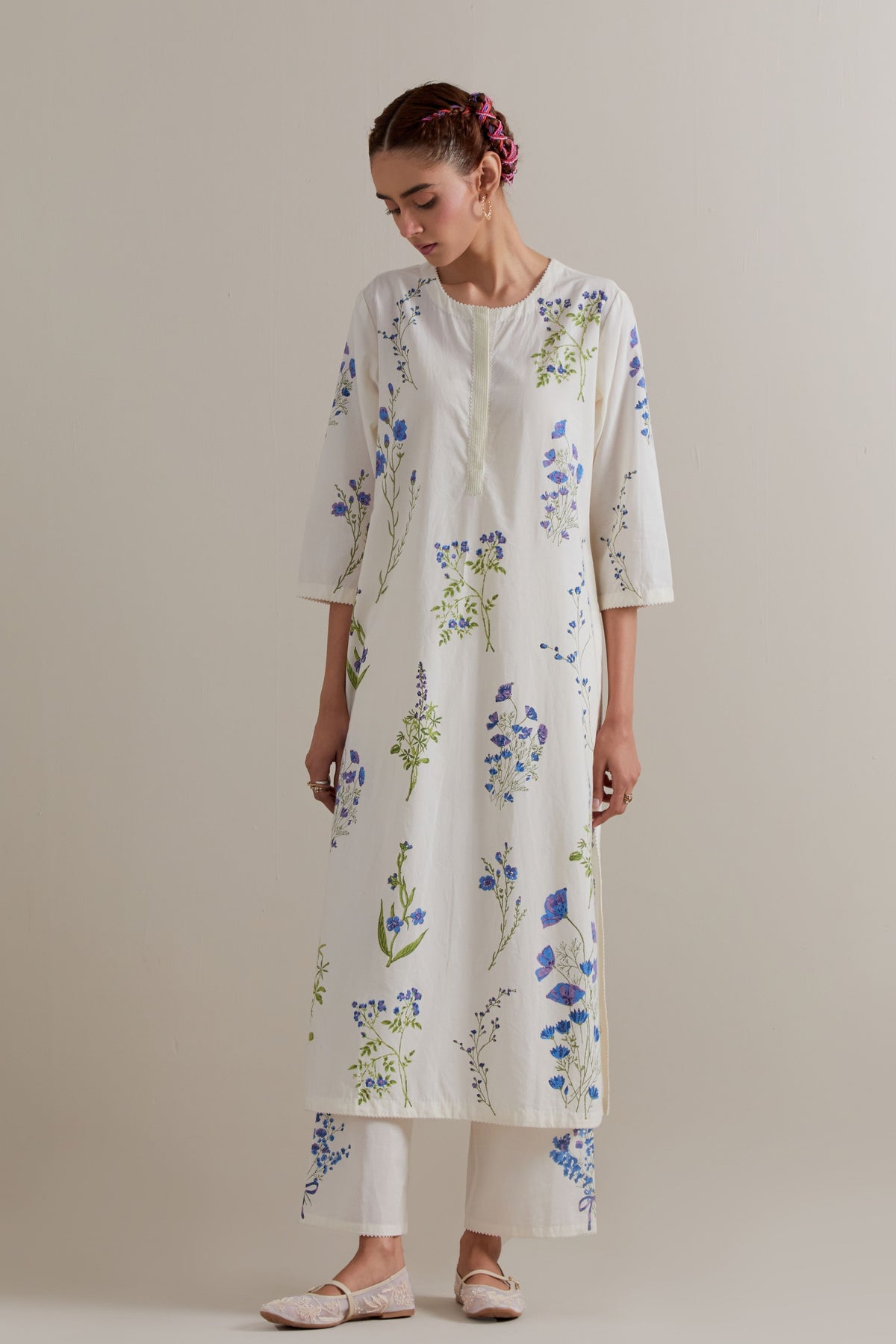 Blue Green Long Kurta