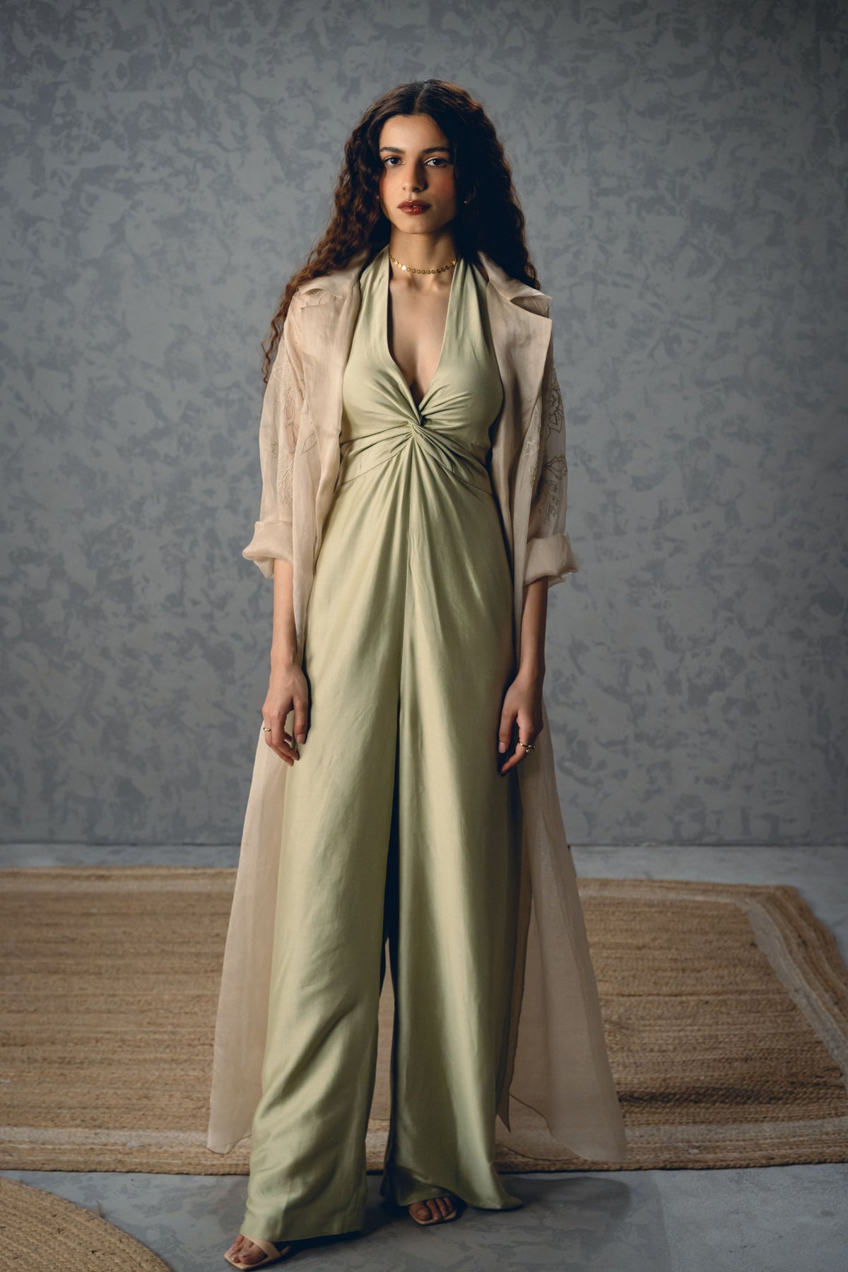 Shinju Jumpsuit Mint Set