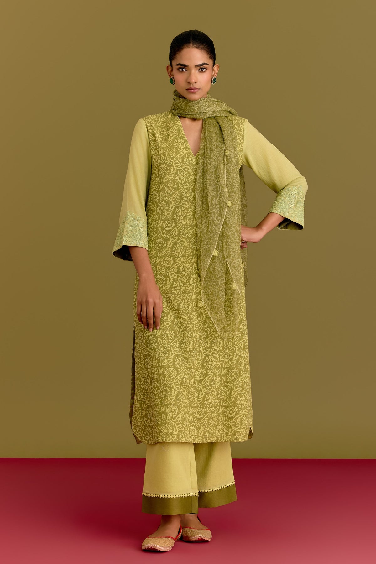 Lime Green Kurta Set