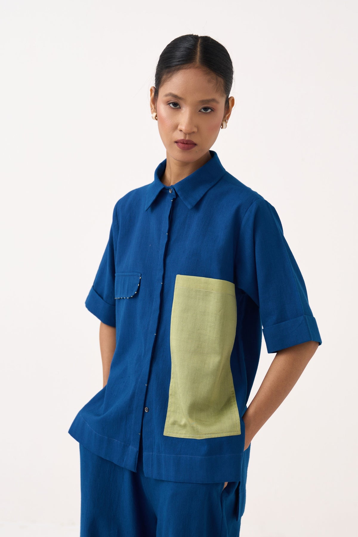Back Drawstring Floral Shirt