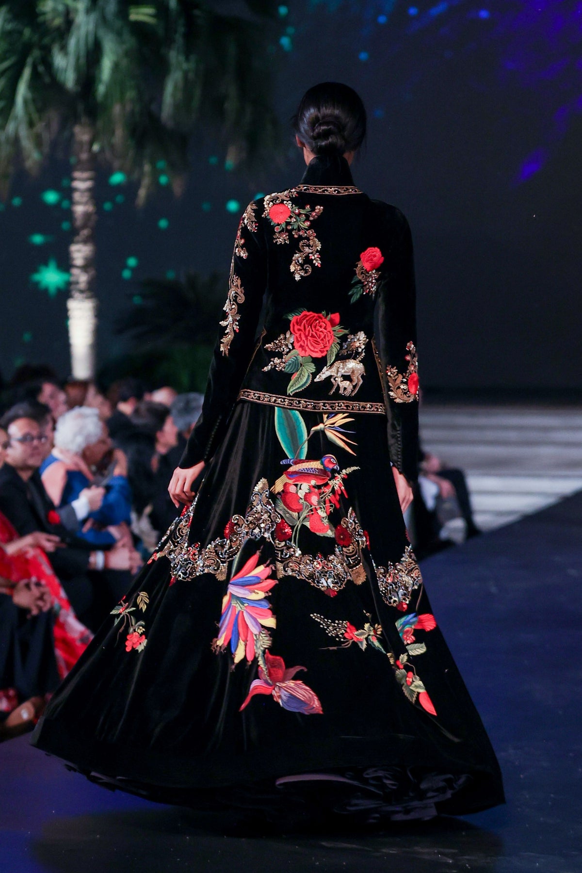 Velvet Lehenga Jacket Set