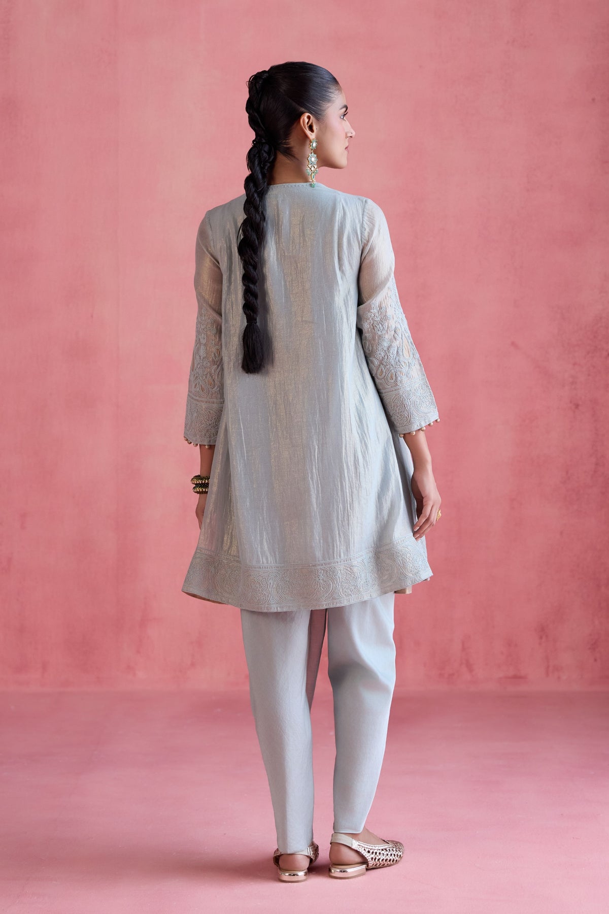 Fiza Blue Dhoti Set