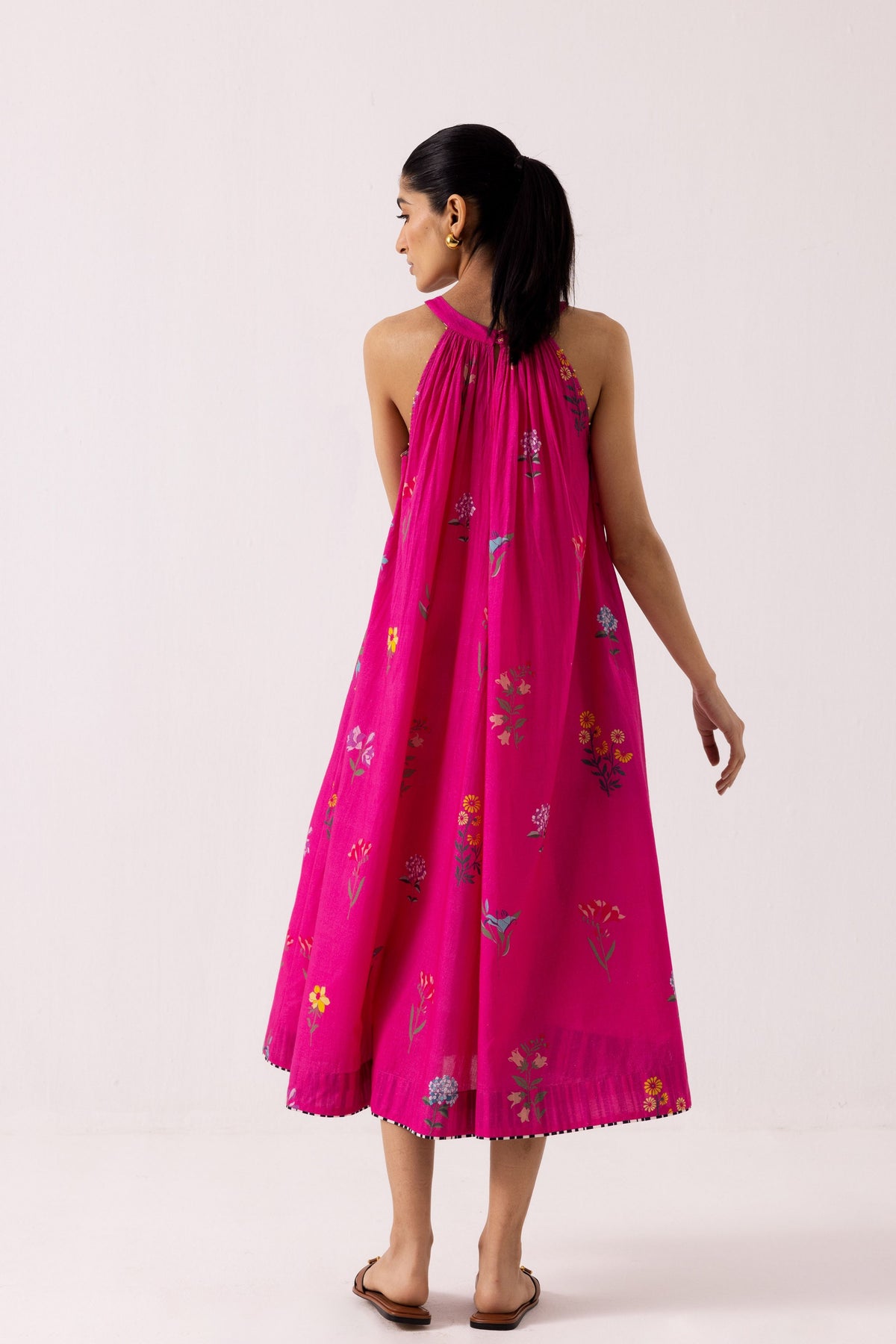 Camellia Dress in Fuschia