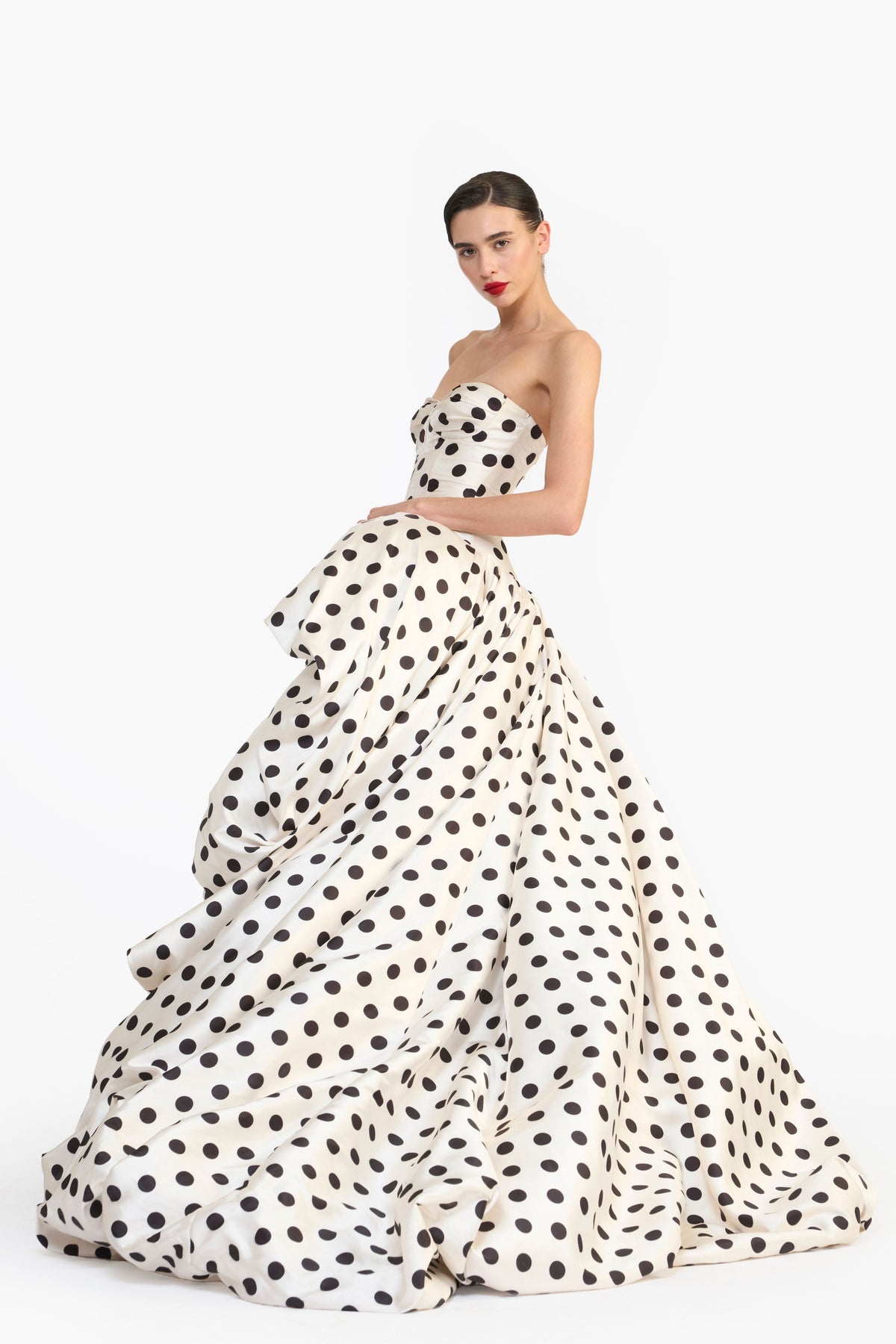 Drop-Waisted High Low Gown