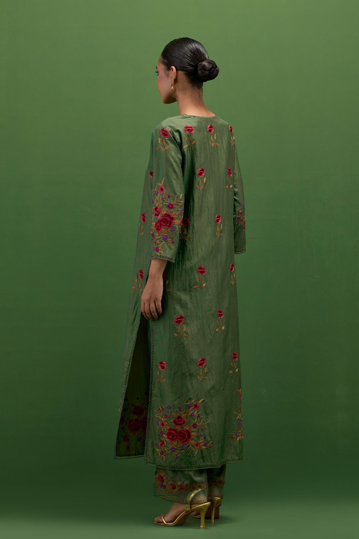 Brunswick Green Straight Kurta Set