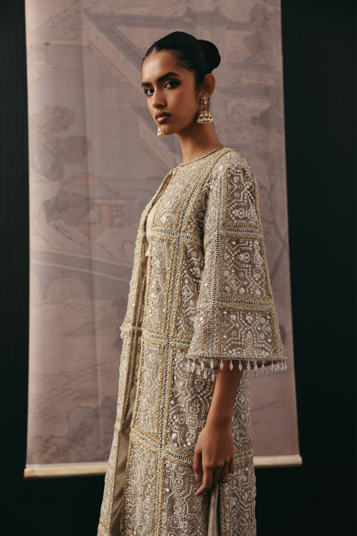 Mirror Panel Long Jacket