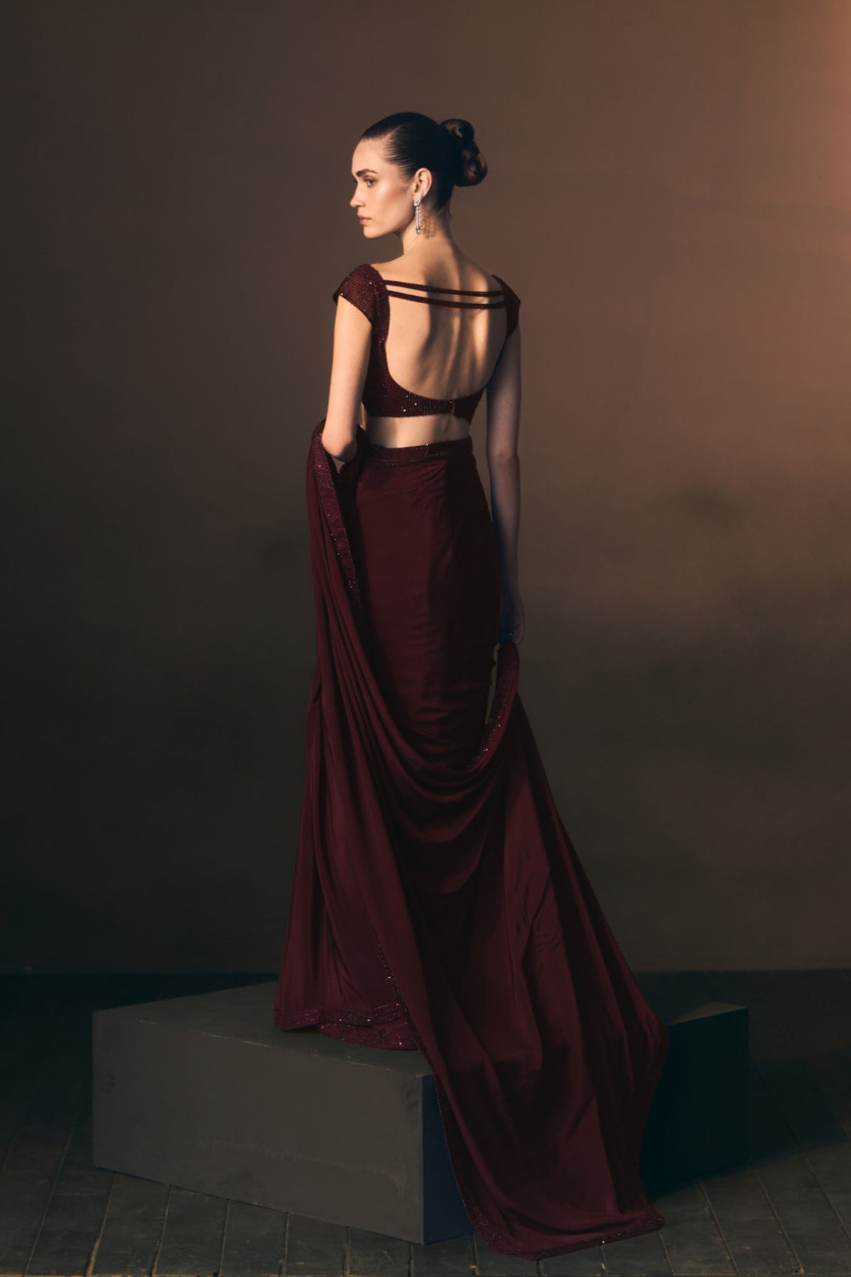 Garnet Saree Set