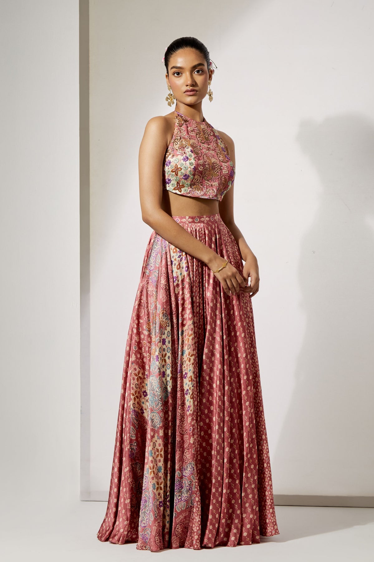 Rosewood Halter Skirt Set