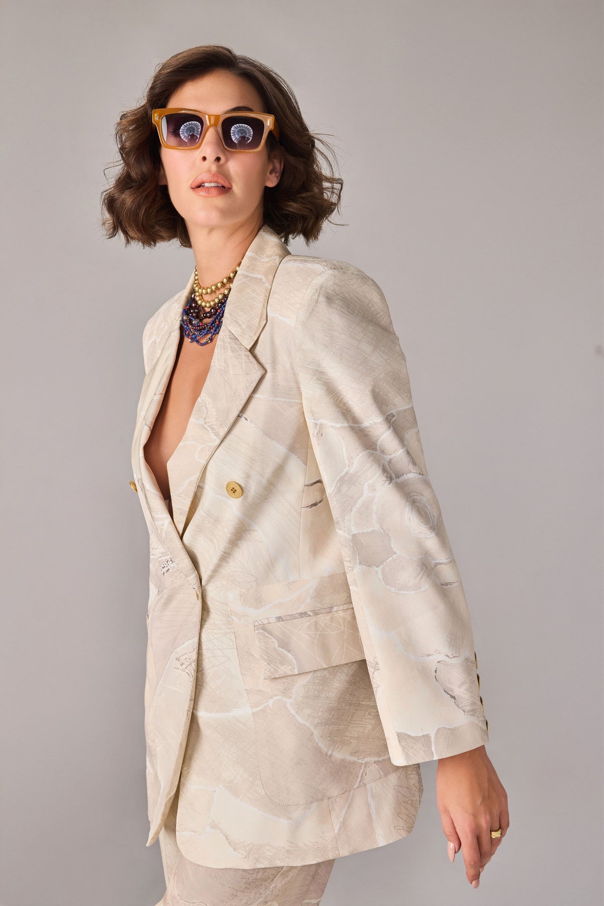Dull Scratch Flower Ezra Blazer
