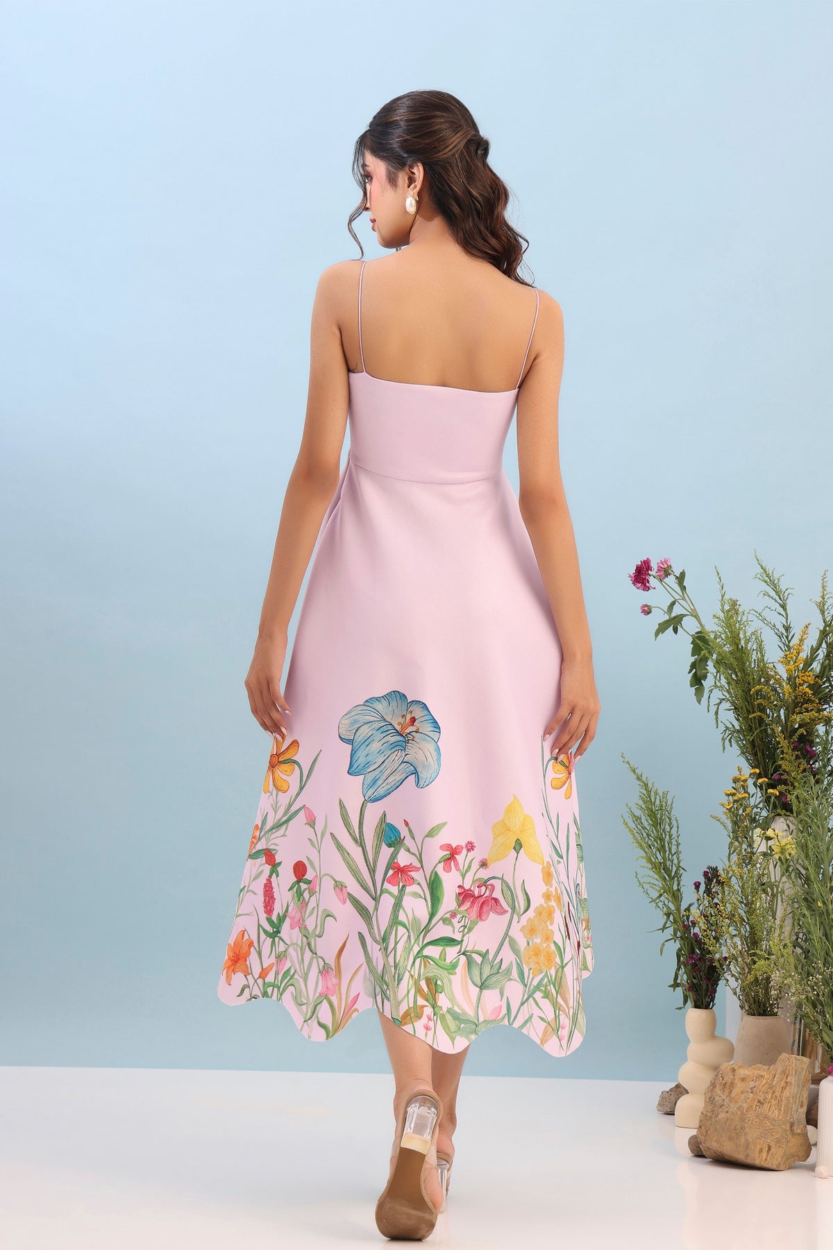 Patel Flared Printed Dress