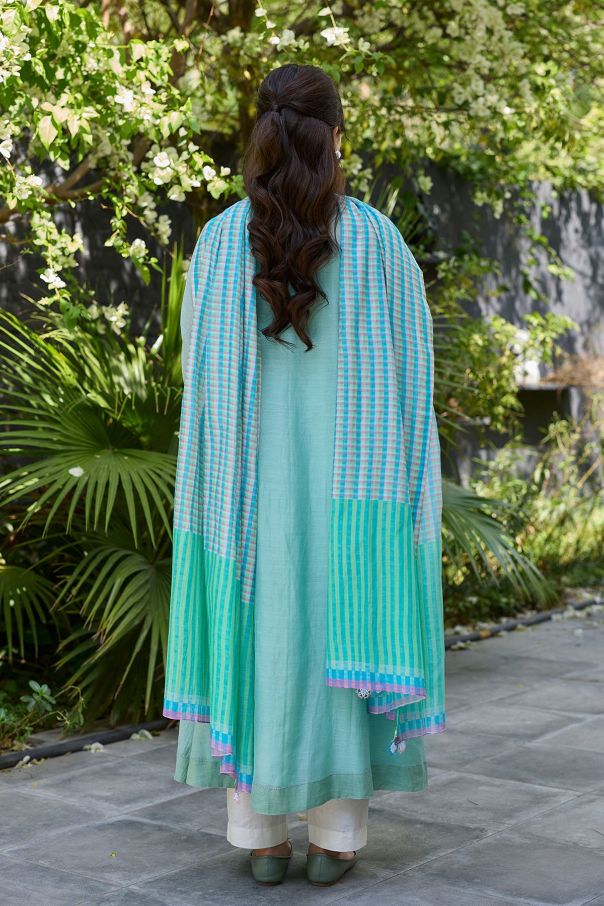 Pomegranate Trail Blue Embroidered Kurta Set