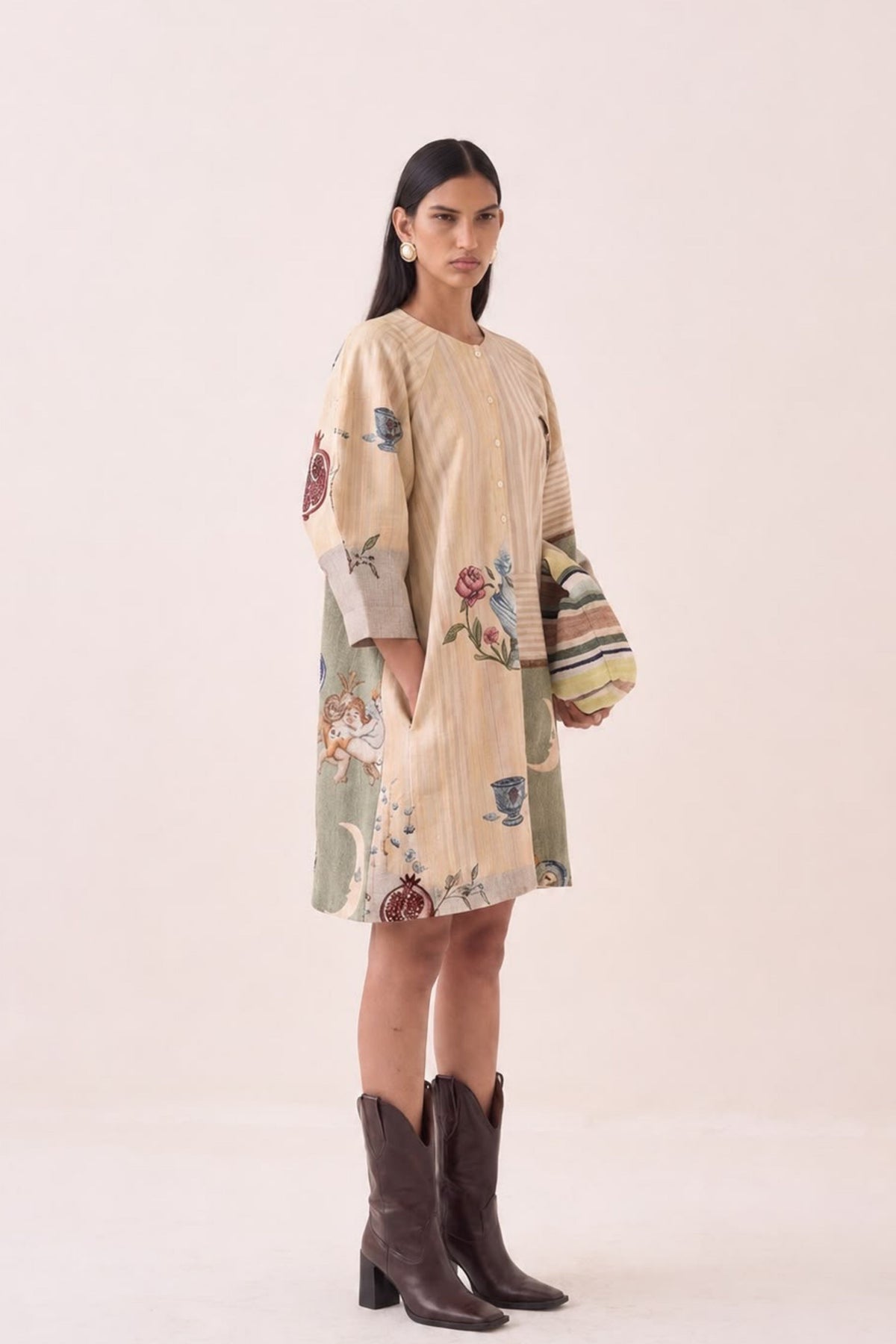 Nakshatra Bubble Sleeve Dress