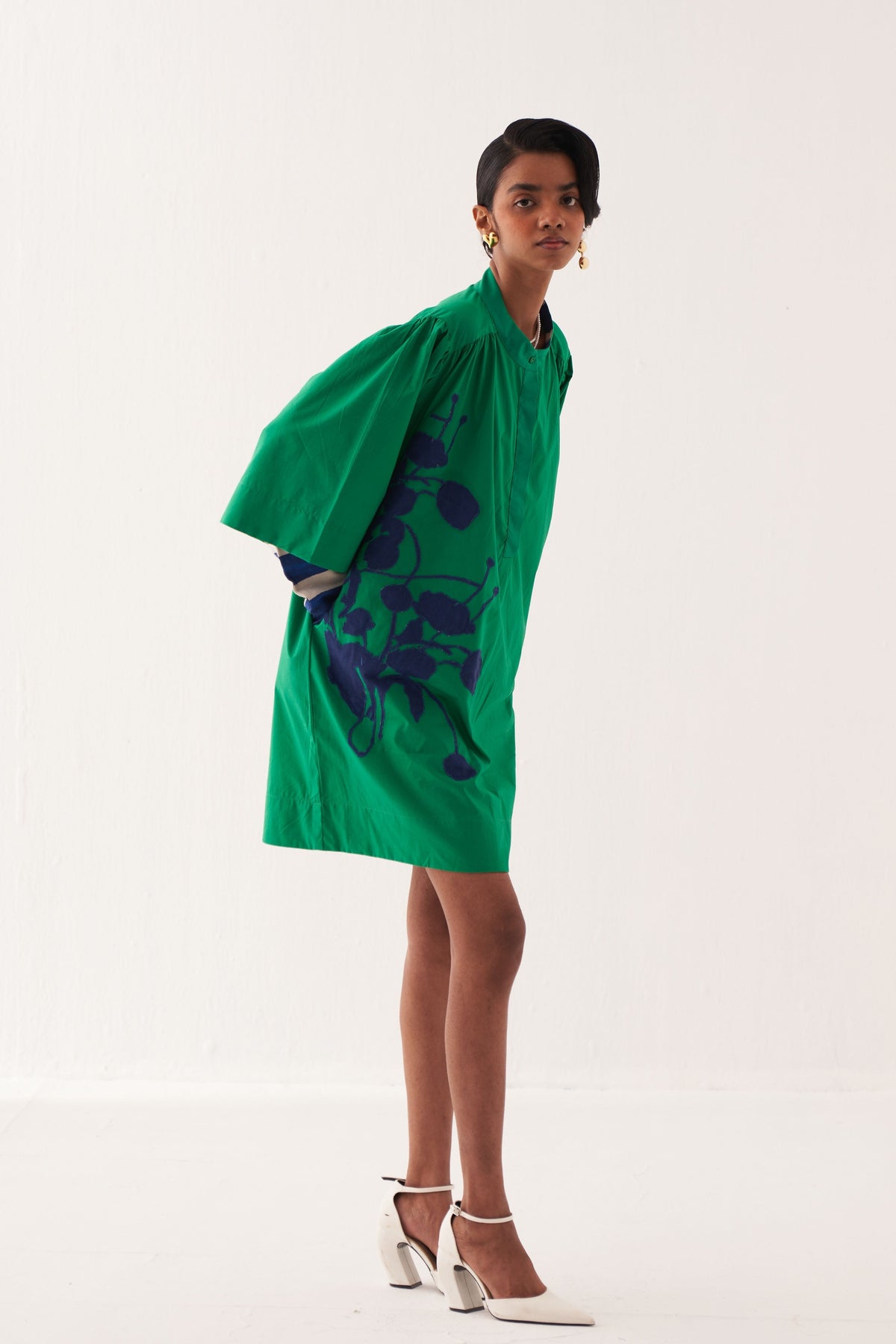 Emerald Applique Dress