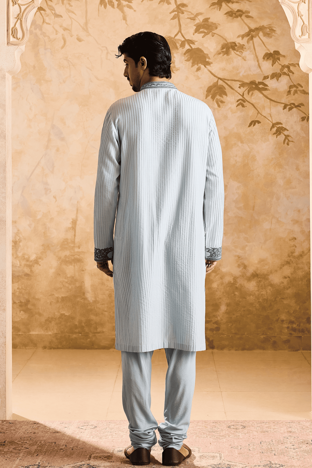 Embroidered Light Blue Kurta Set