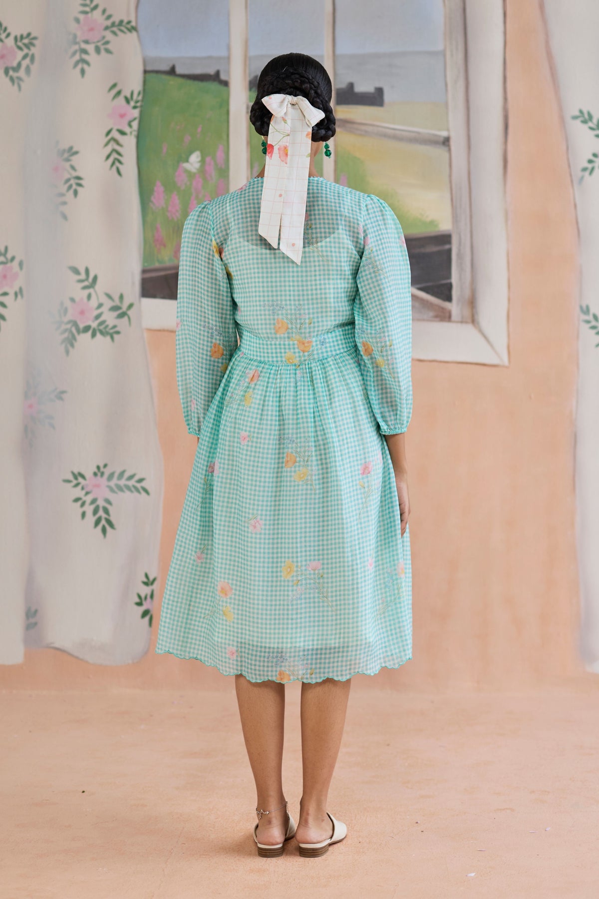 Gentle Pause Midi Dress Chanderi