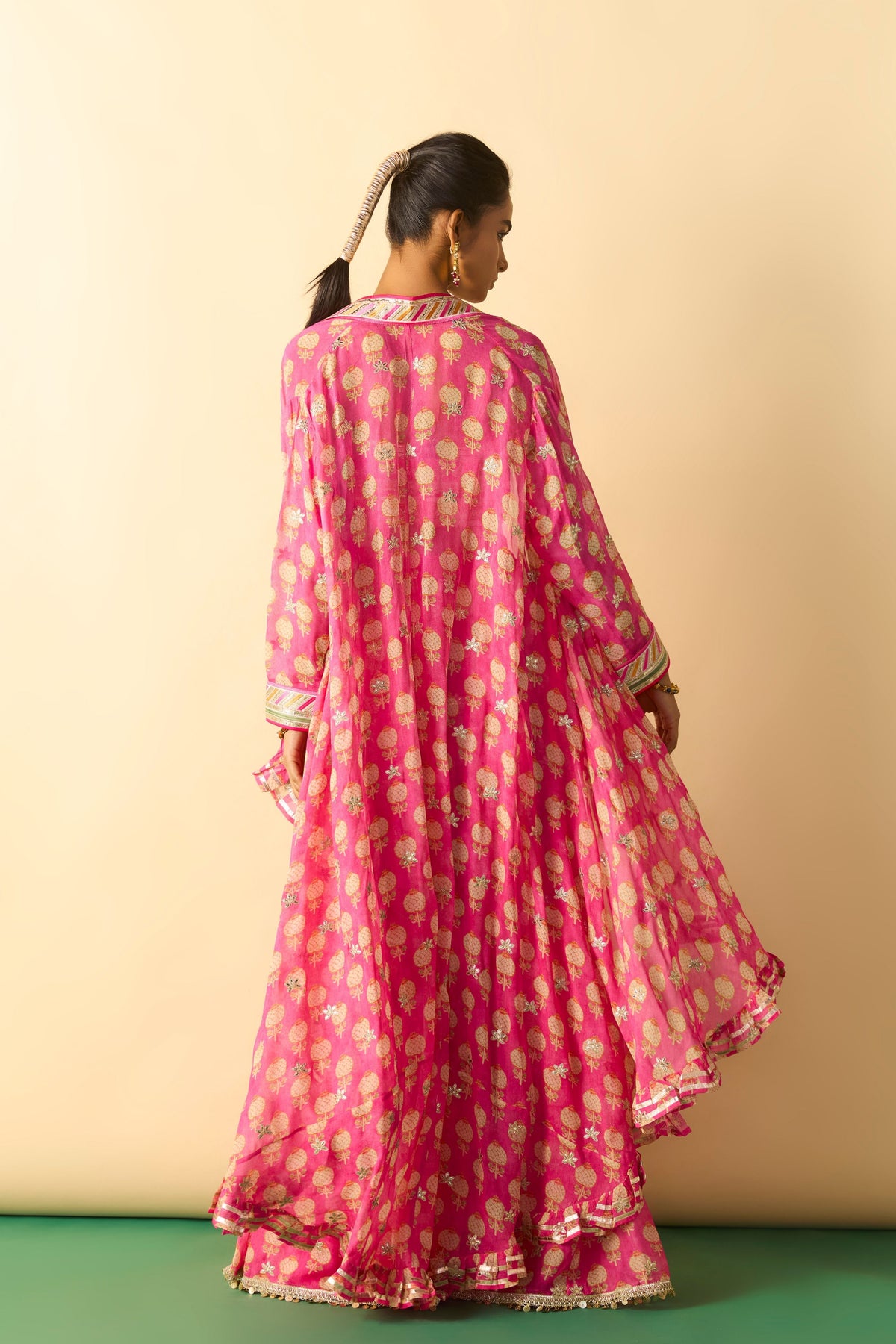 Pink Dharika Cape Set