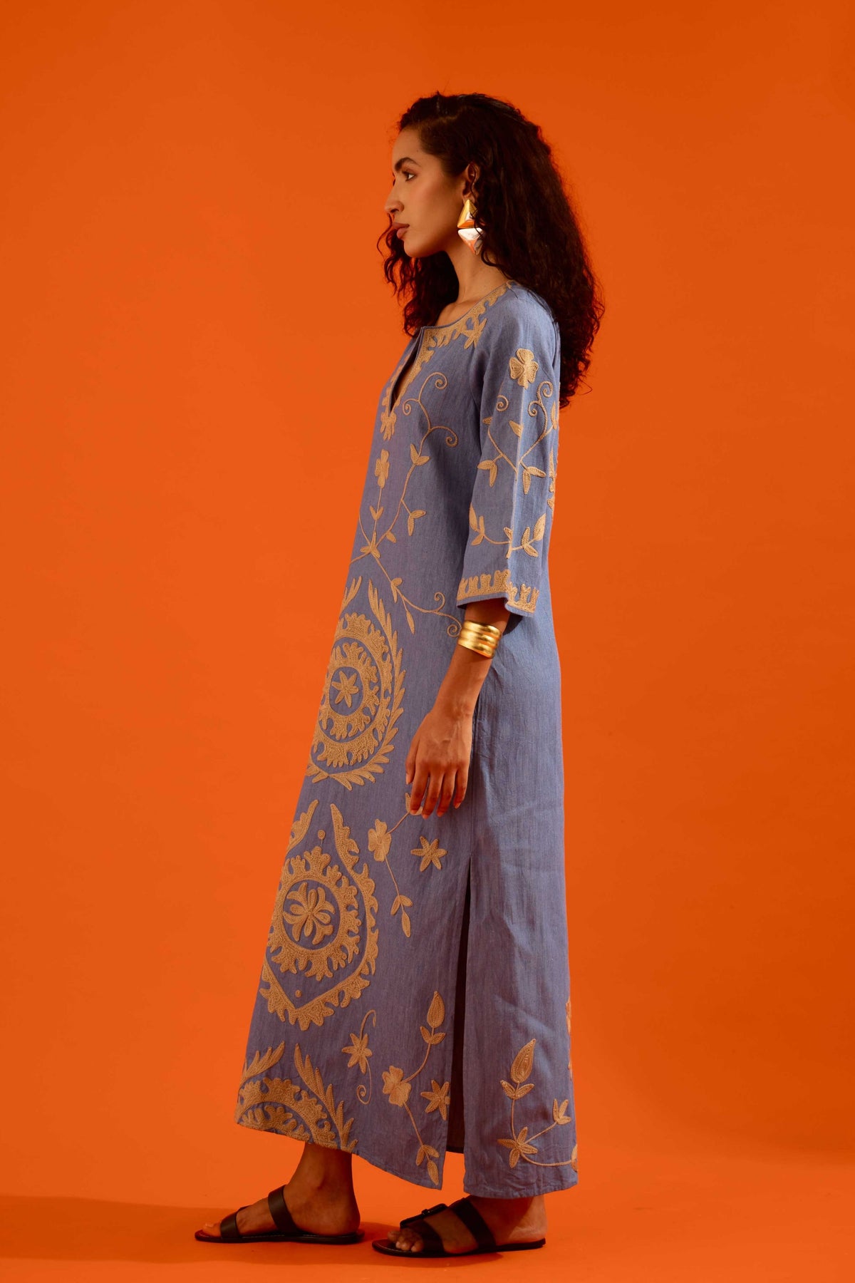 Denim Blue Maxi Dress