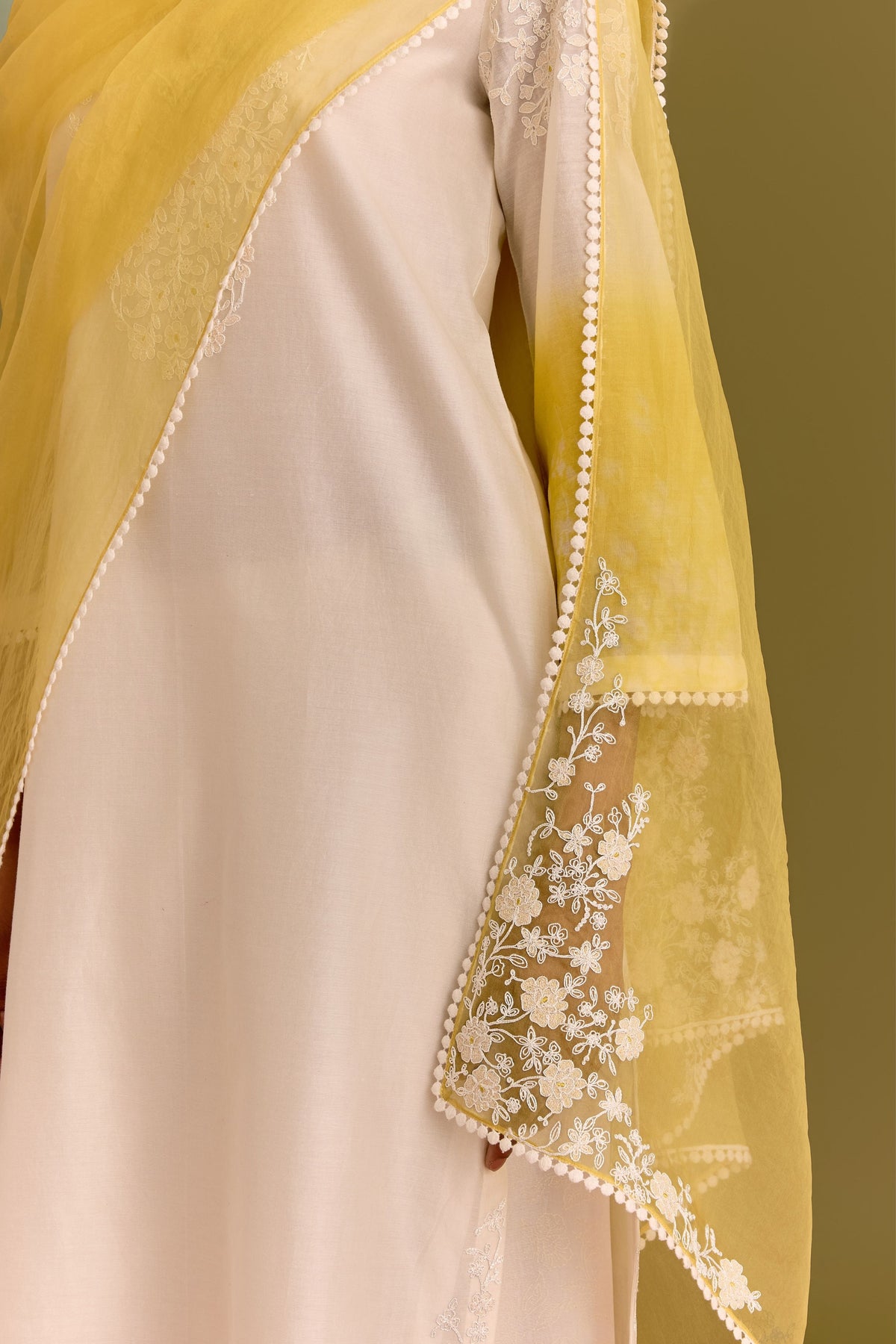 Ivory Yellow Kurta Set