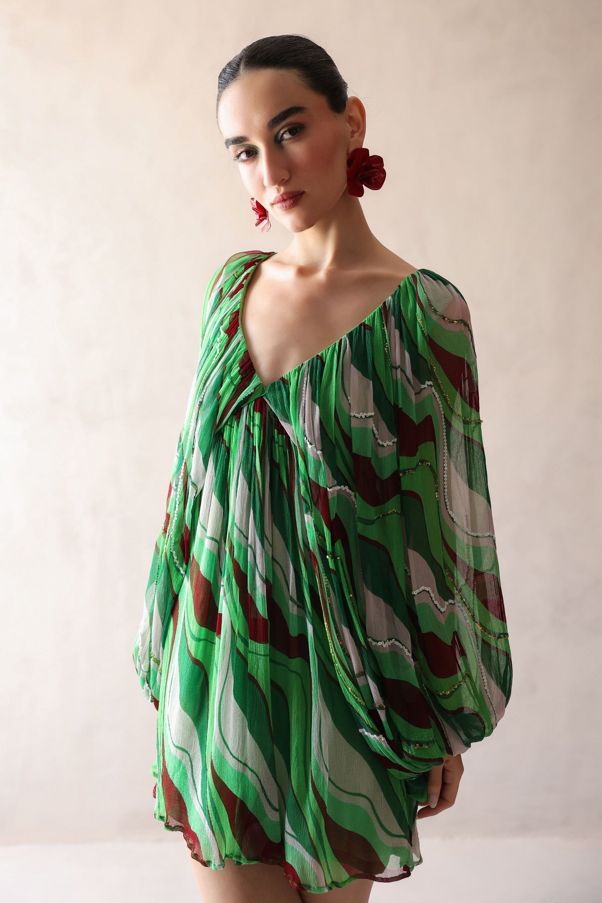 California Green Mini Dress
