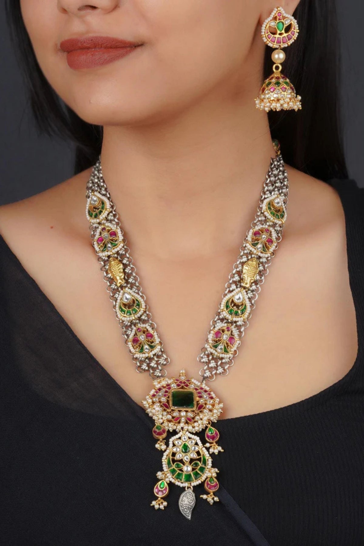 Multicolor Tribal Necklace Set