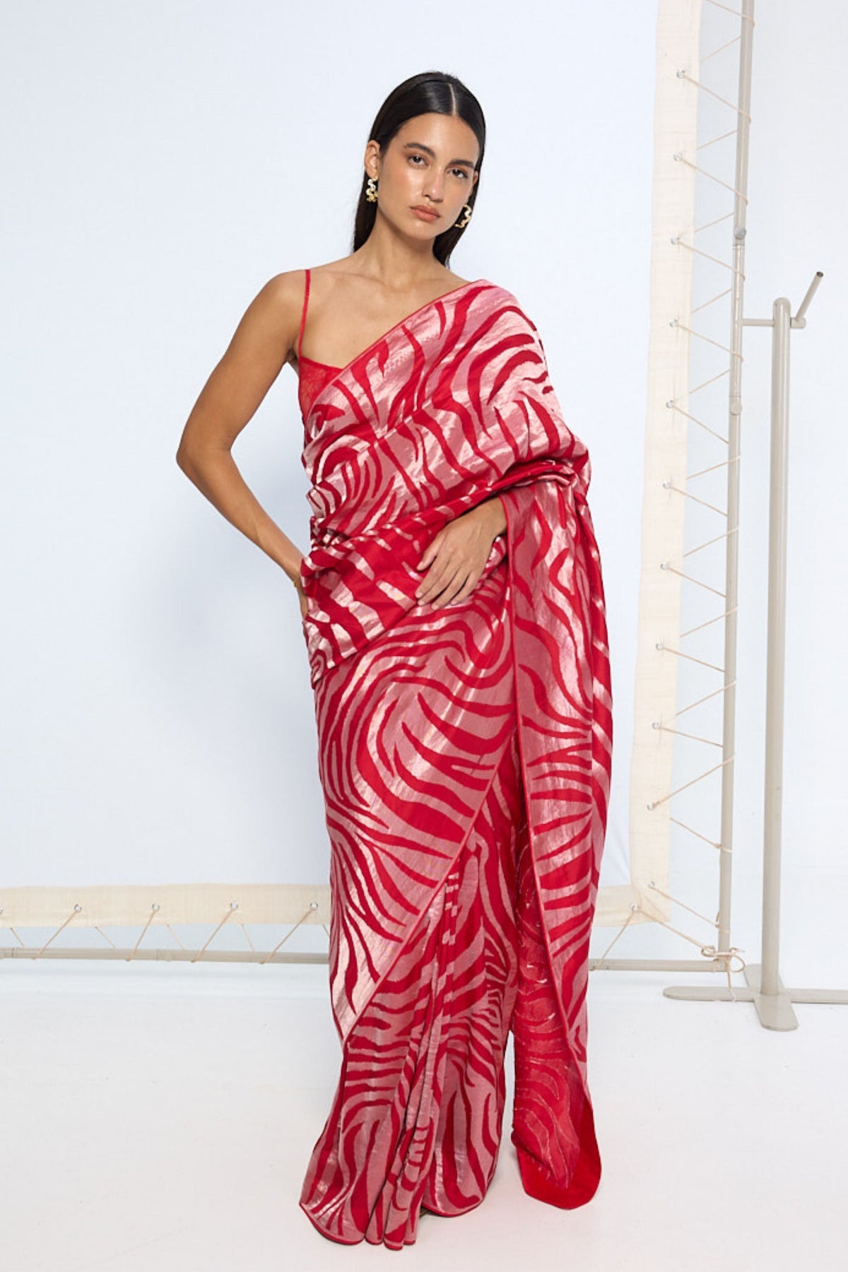 Handwoven Scarlet Silk Saree