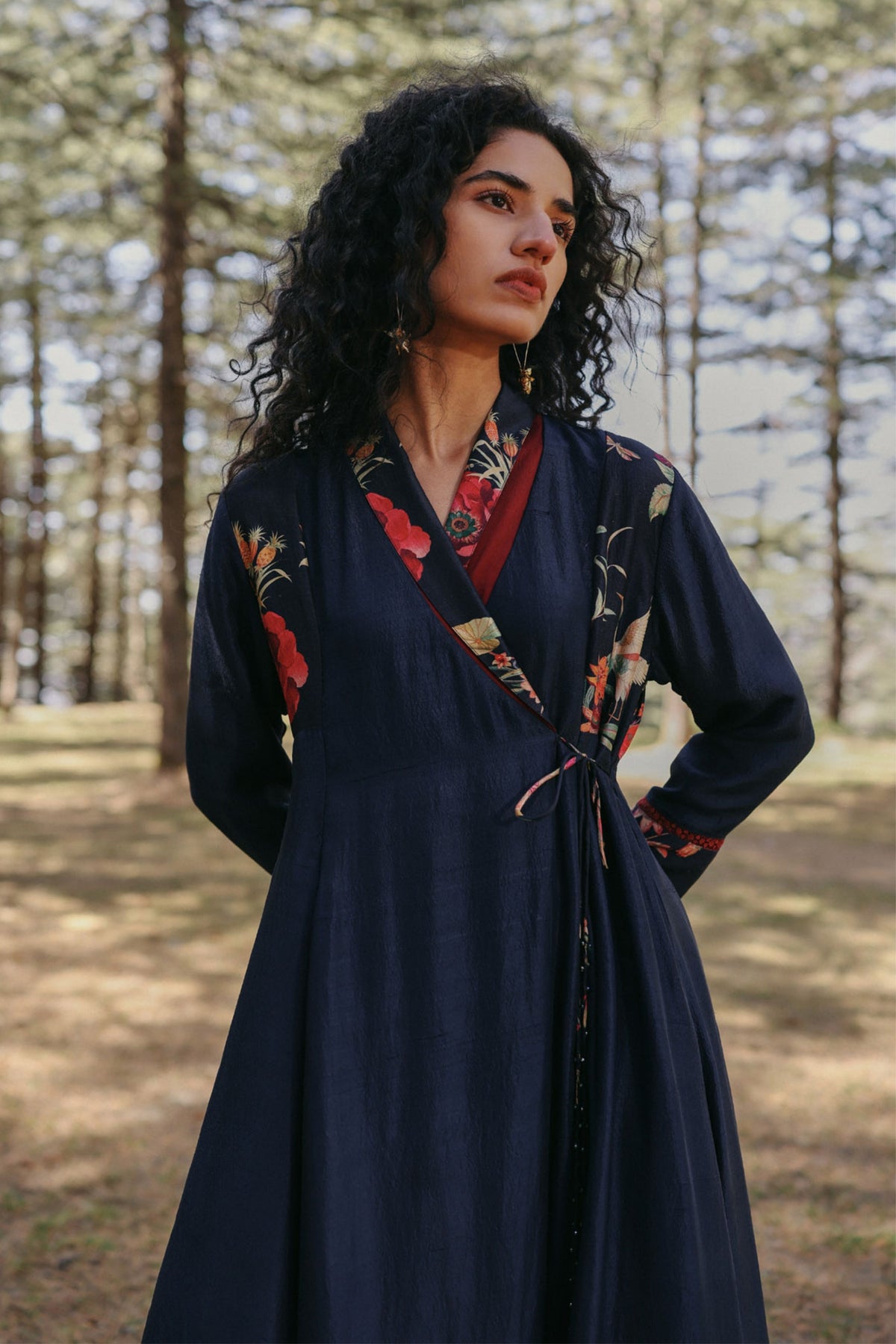 Indigo Veil Angrakha Set