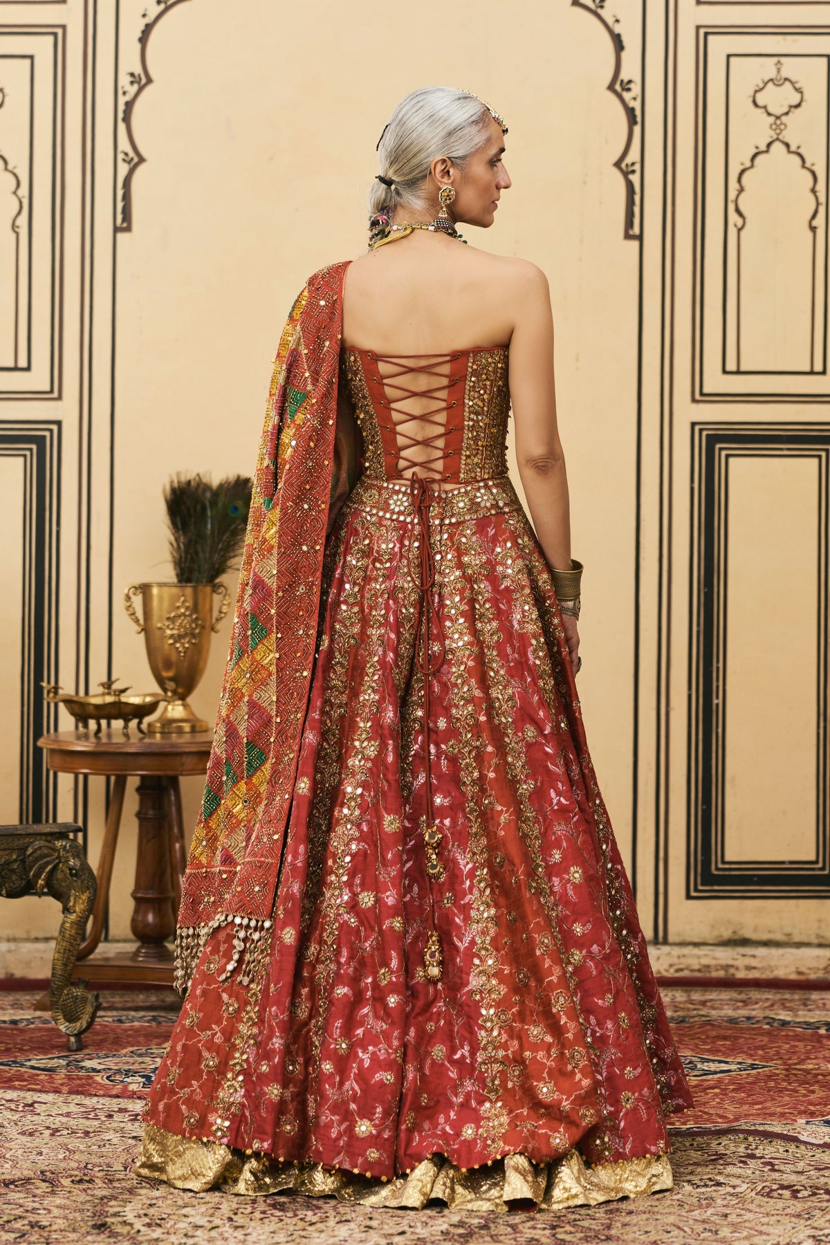 Do-Rang Phulkari Lehenga Set