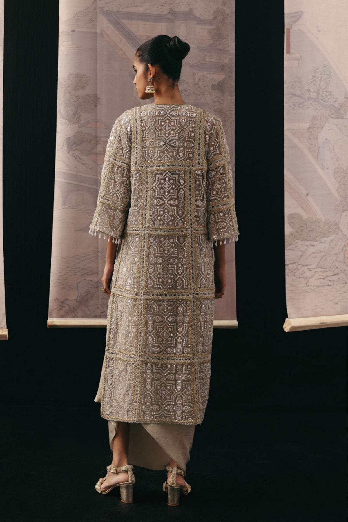Mirror Panel Long Jacket