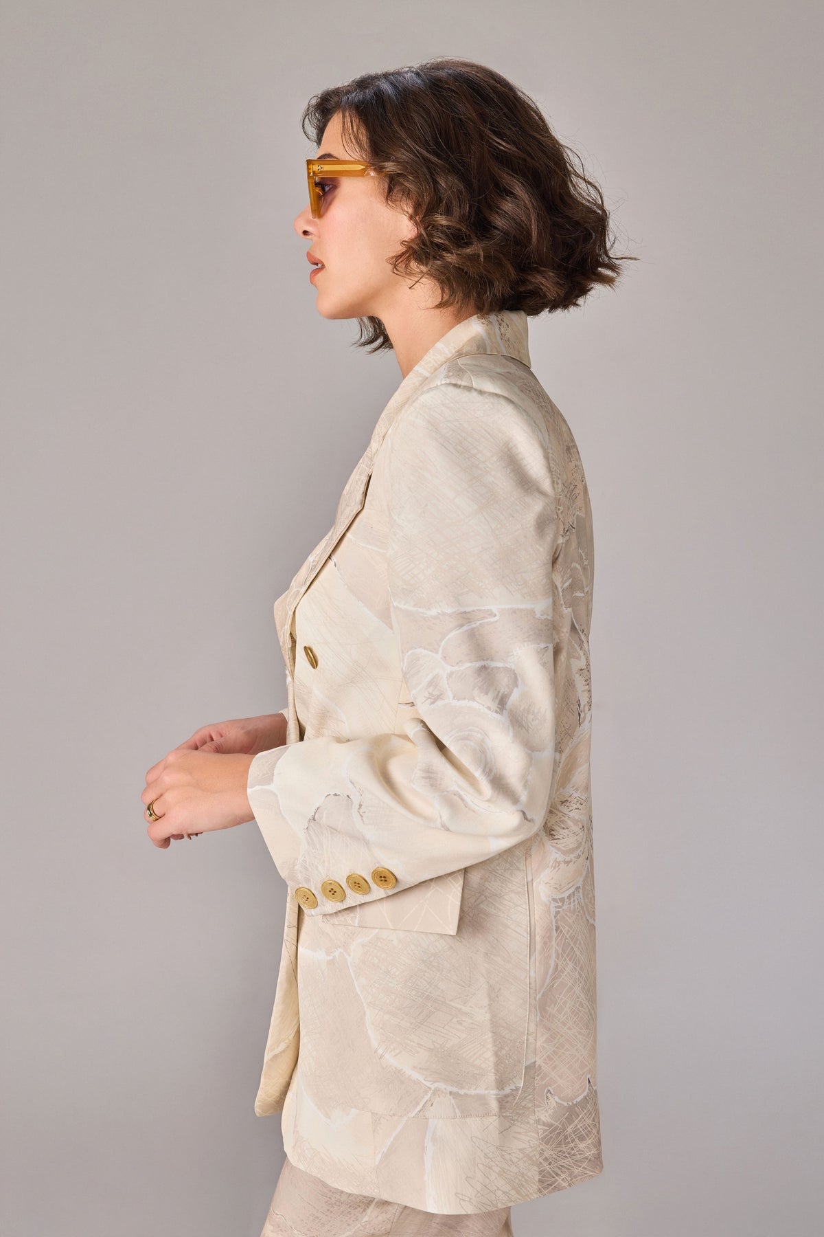 Dull Scratch Flower Ezra Blazer