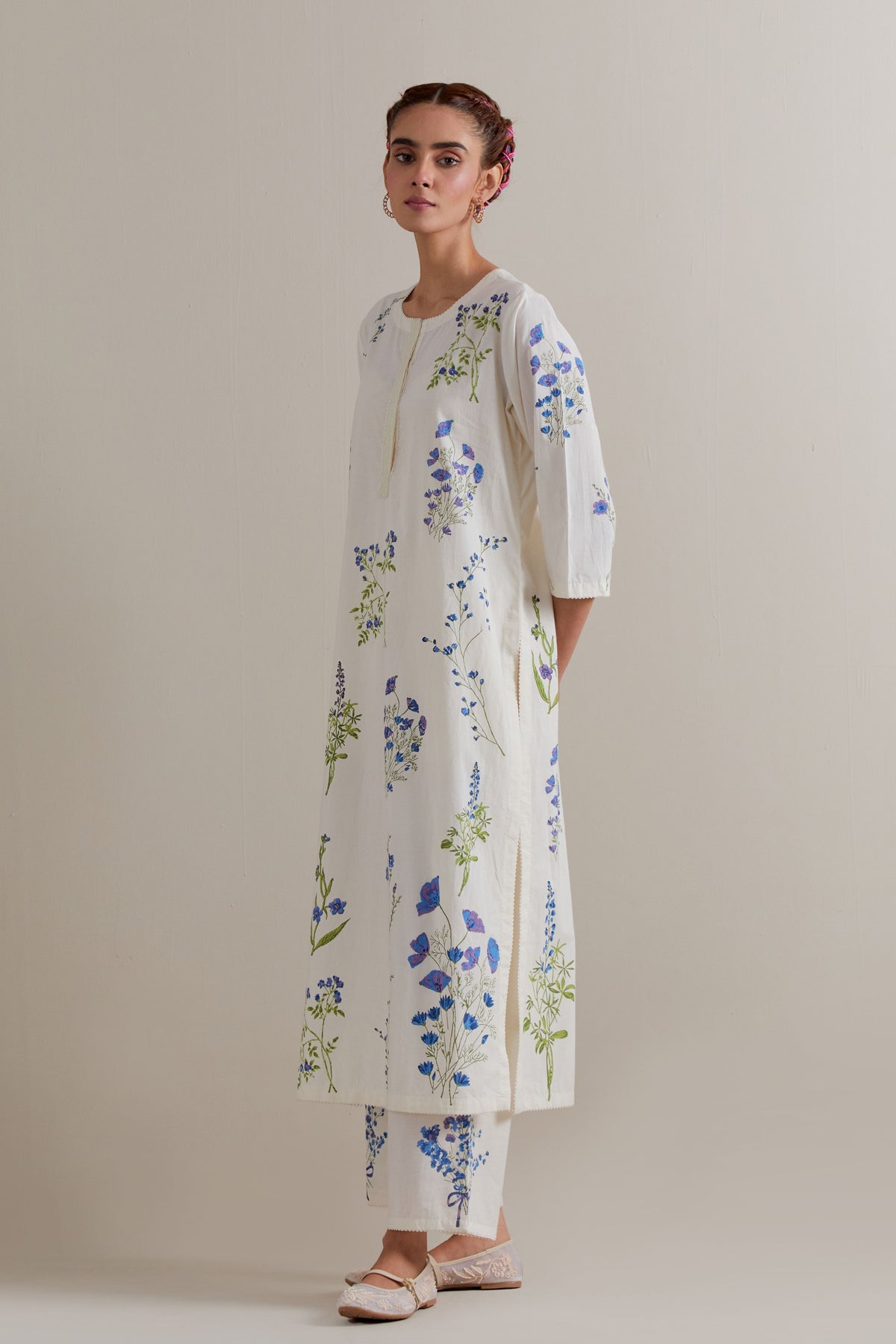 Blue Green Long Kurta