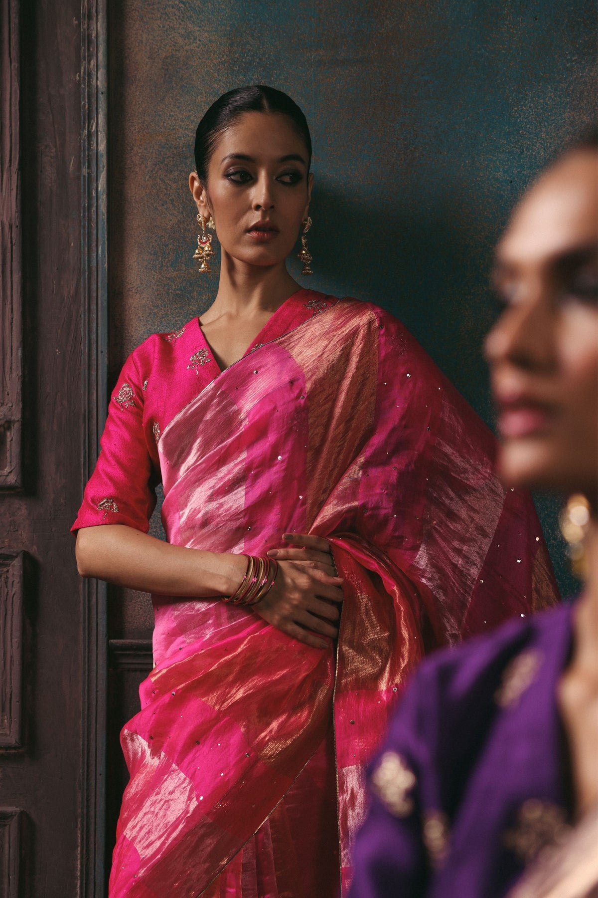 Fuchsia Amber Saree