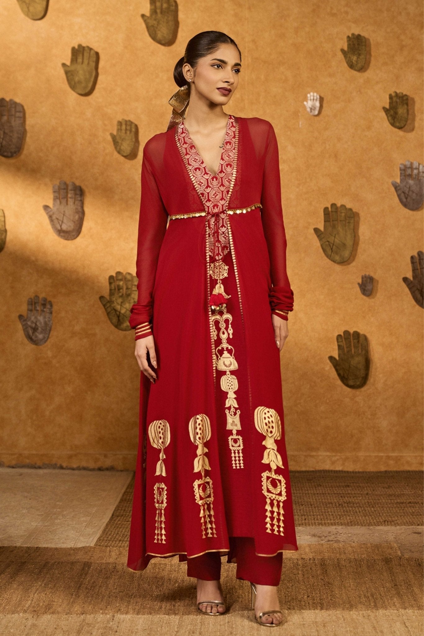 Red Pop Jacket Set - Masaba - Elahe